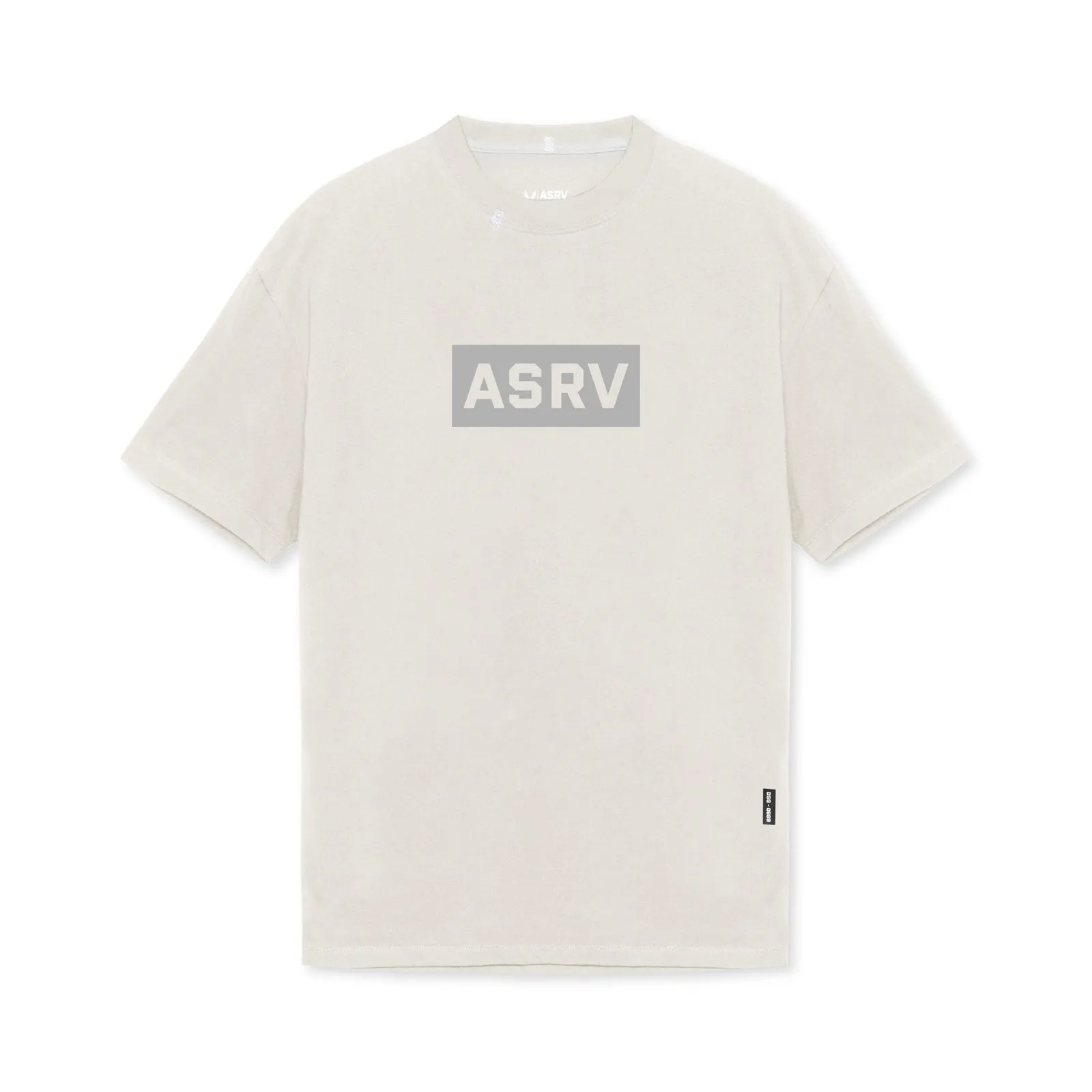 0669. Technical Essentials Relaxed Tee - Stone "Box Logo"