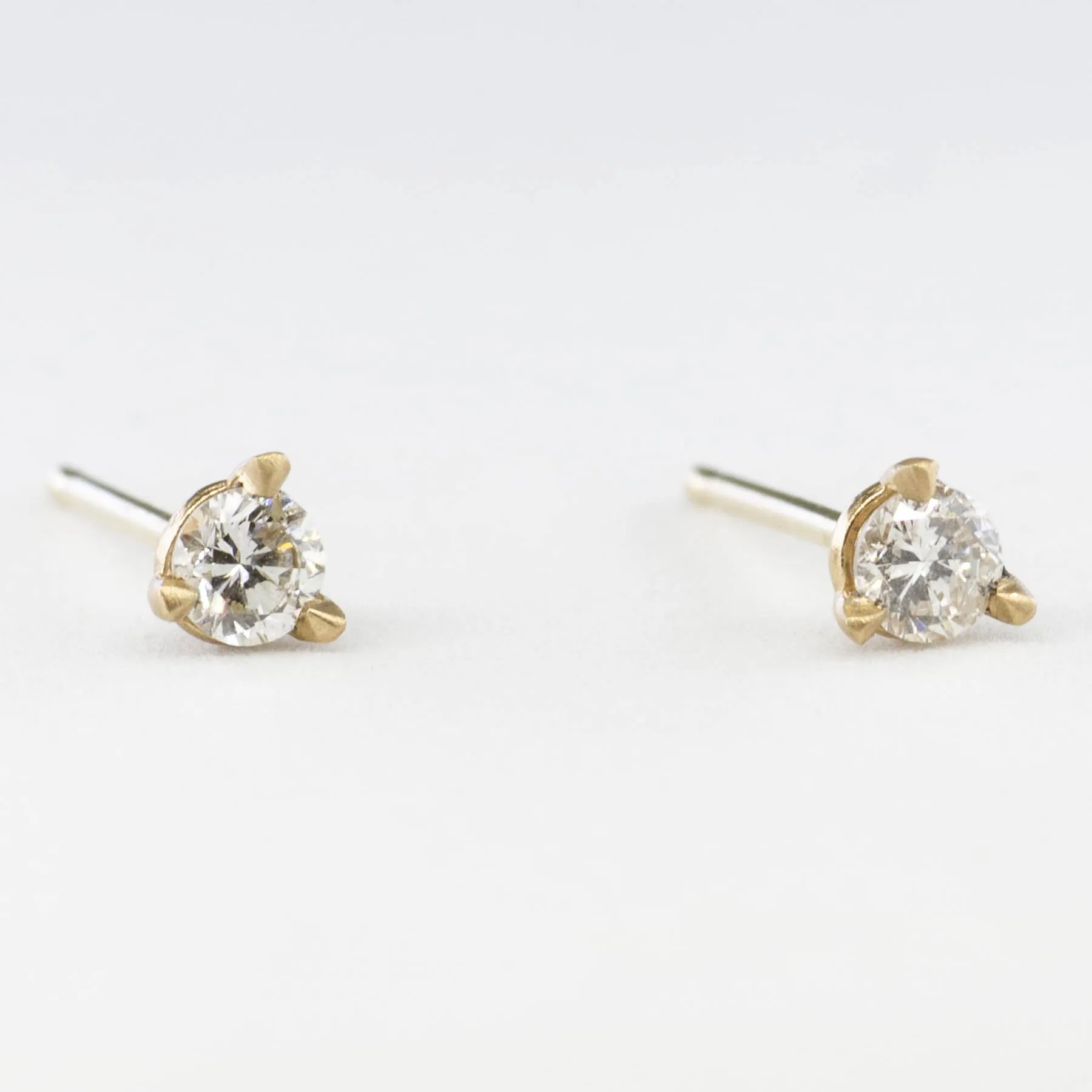 '100 Ways' 14k Yellow Gold Diamond Martini Studs | 1/4 ctw |