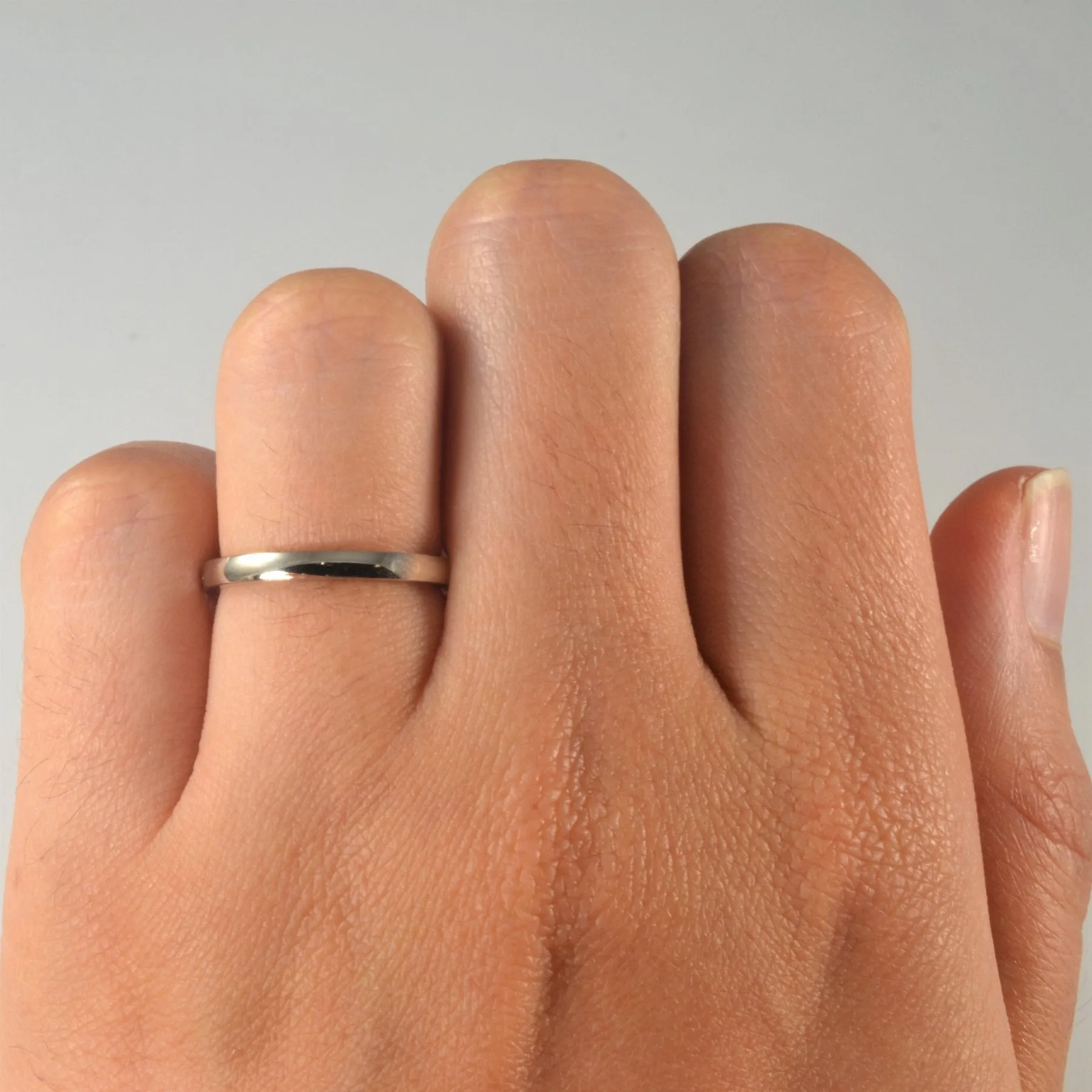 '100 Ways' 18k White Gold Band | 2mm