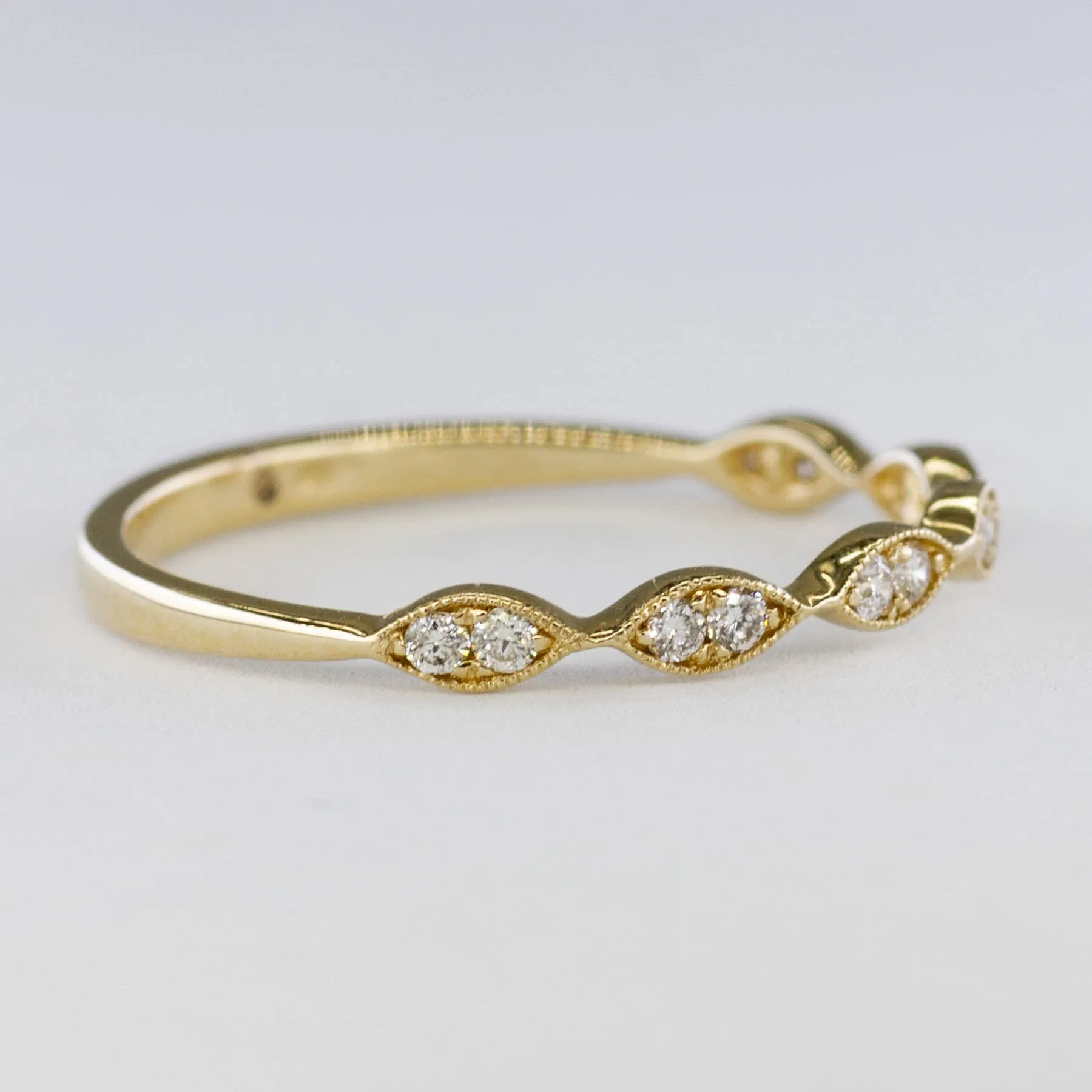 '100 Ways' Art Deco Inspired Wedding Bands | Options Available | 0.15ctw |