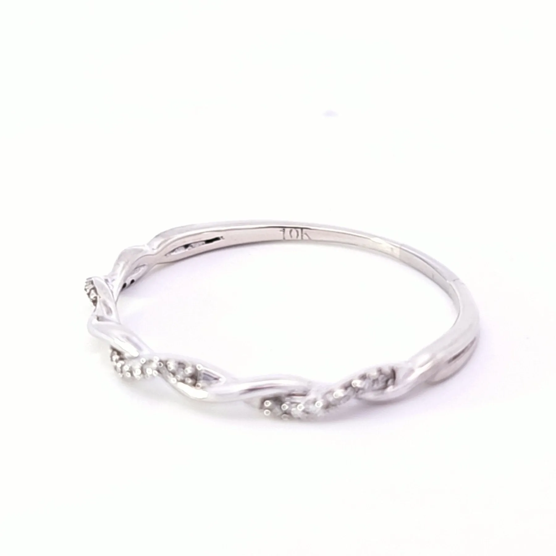 '100 Ways' Diamond Twist Band | White gold | SZ 9.25 |