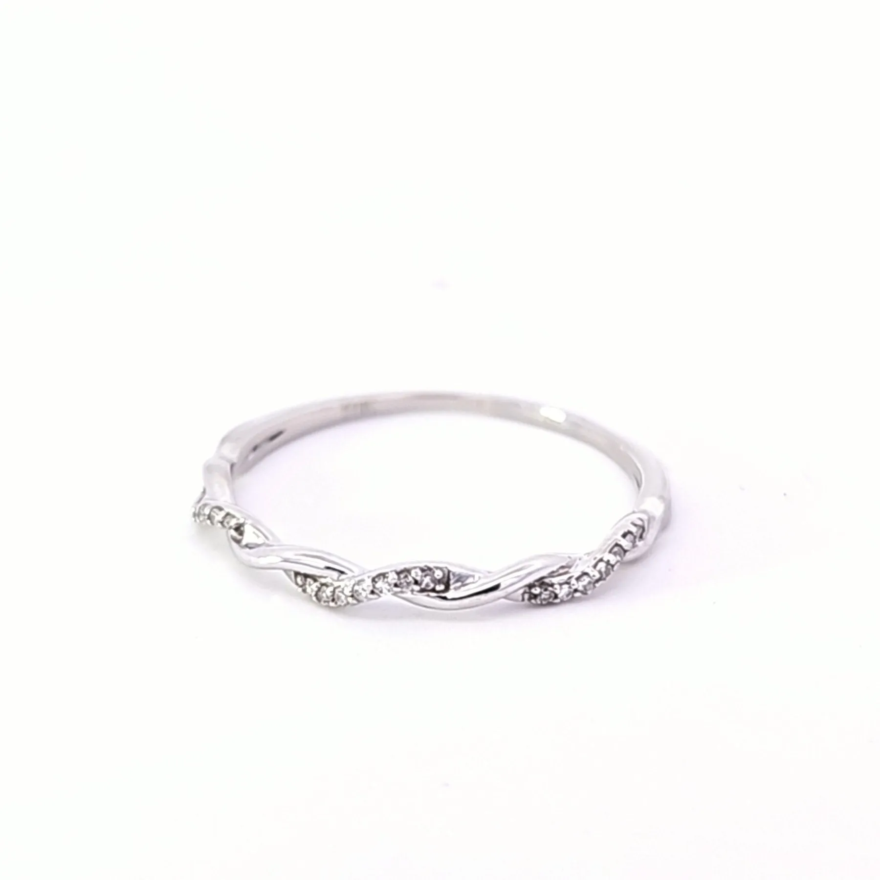 '100 Ways' Diamond Twist Band | White gold | SZ 9.25 |