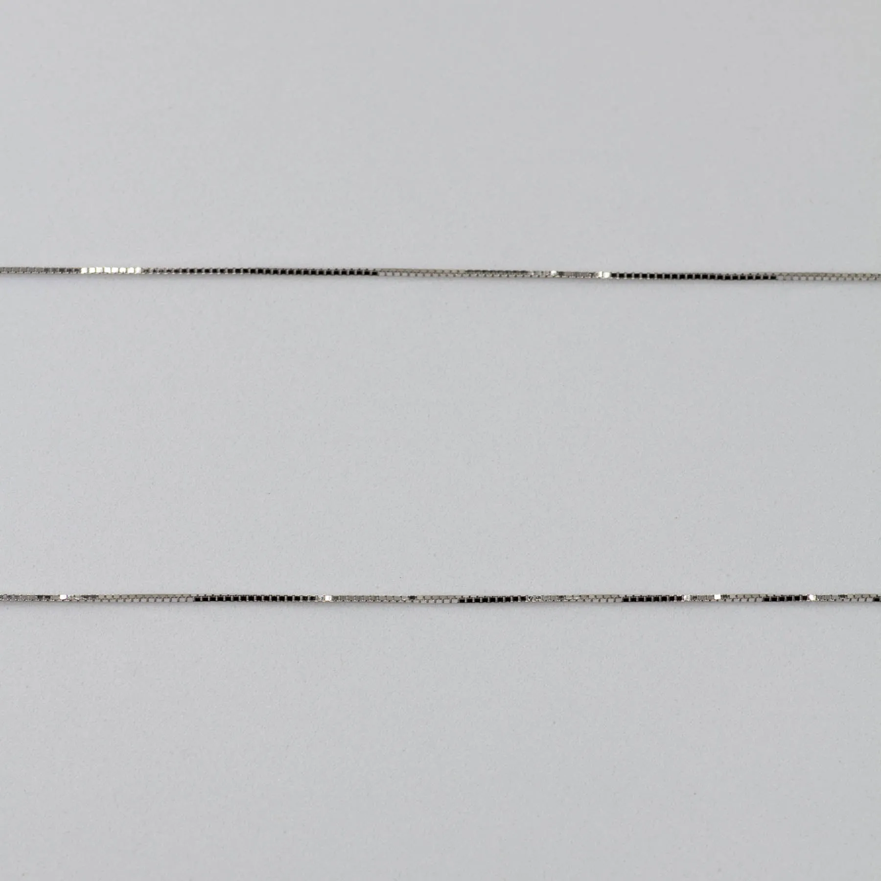 '100 Ways' White Gold Adjustable Box Chain |