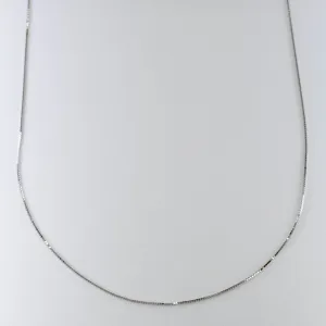'100 Ways' White Gold Adjustable Box Chain |
