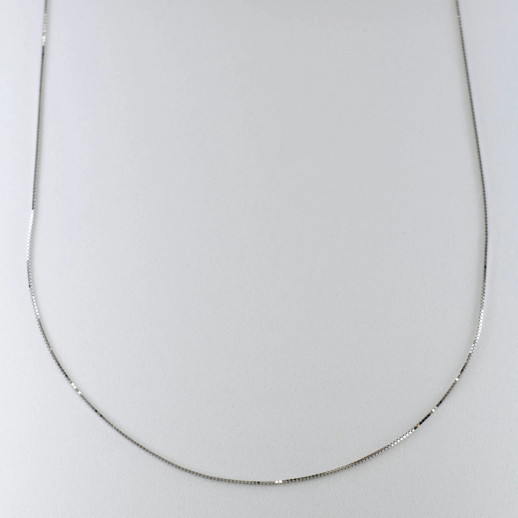 '100 Ways' White Gold Adjustable Box Chain |