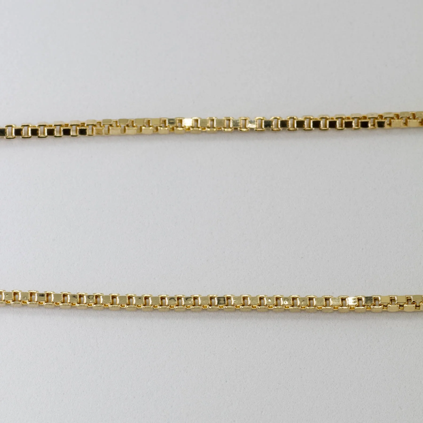 '100 Ways' Yellow Gold Box Chain | 18" |