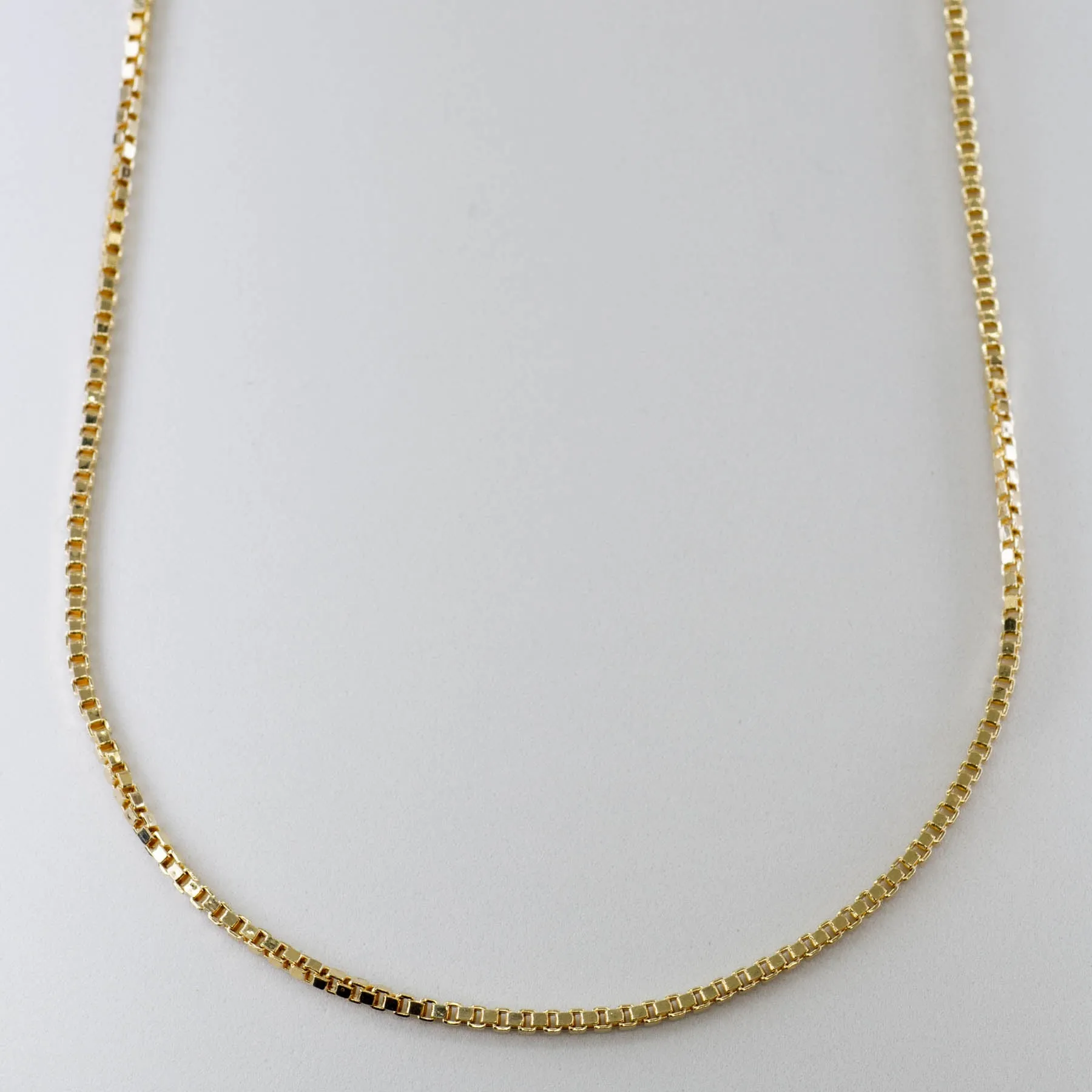 '100 Ways' Yellow Gold Box Chain | 18" |