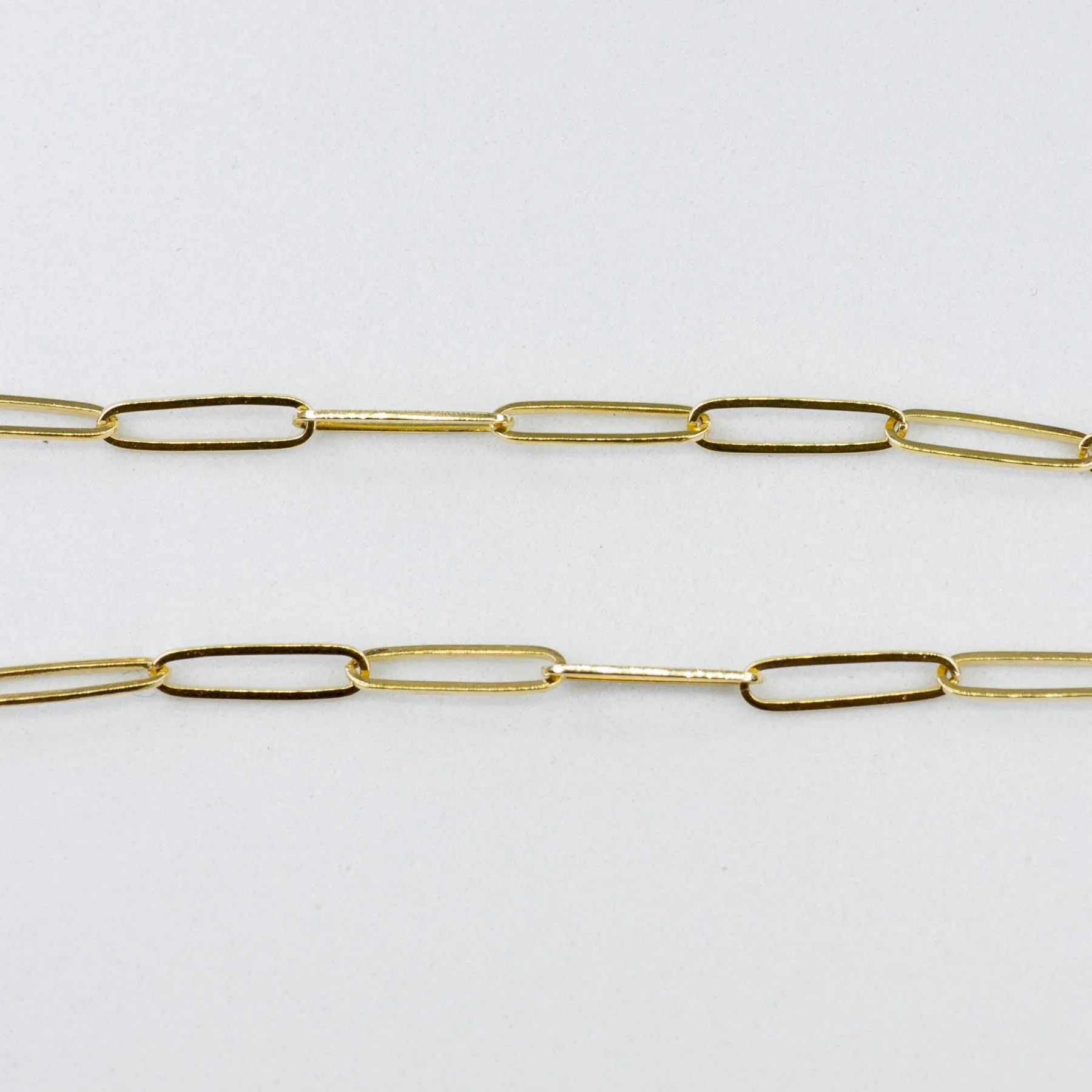 '100 Ways' Yellow Gold Paperclip Chain Bracelet | 7" |