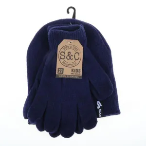 2 Pack Kids School Beanie & Gloves