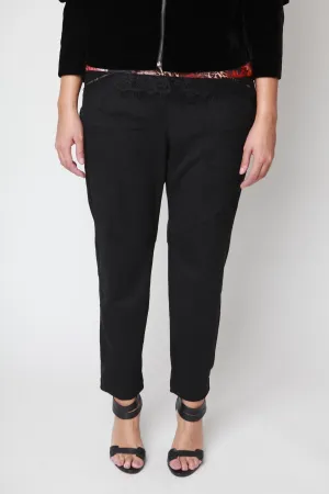 27" Vegan Suede Pant // Storm Blue