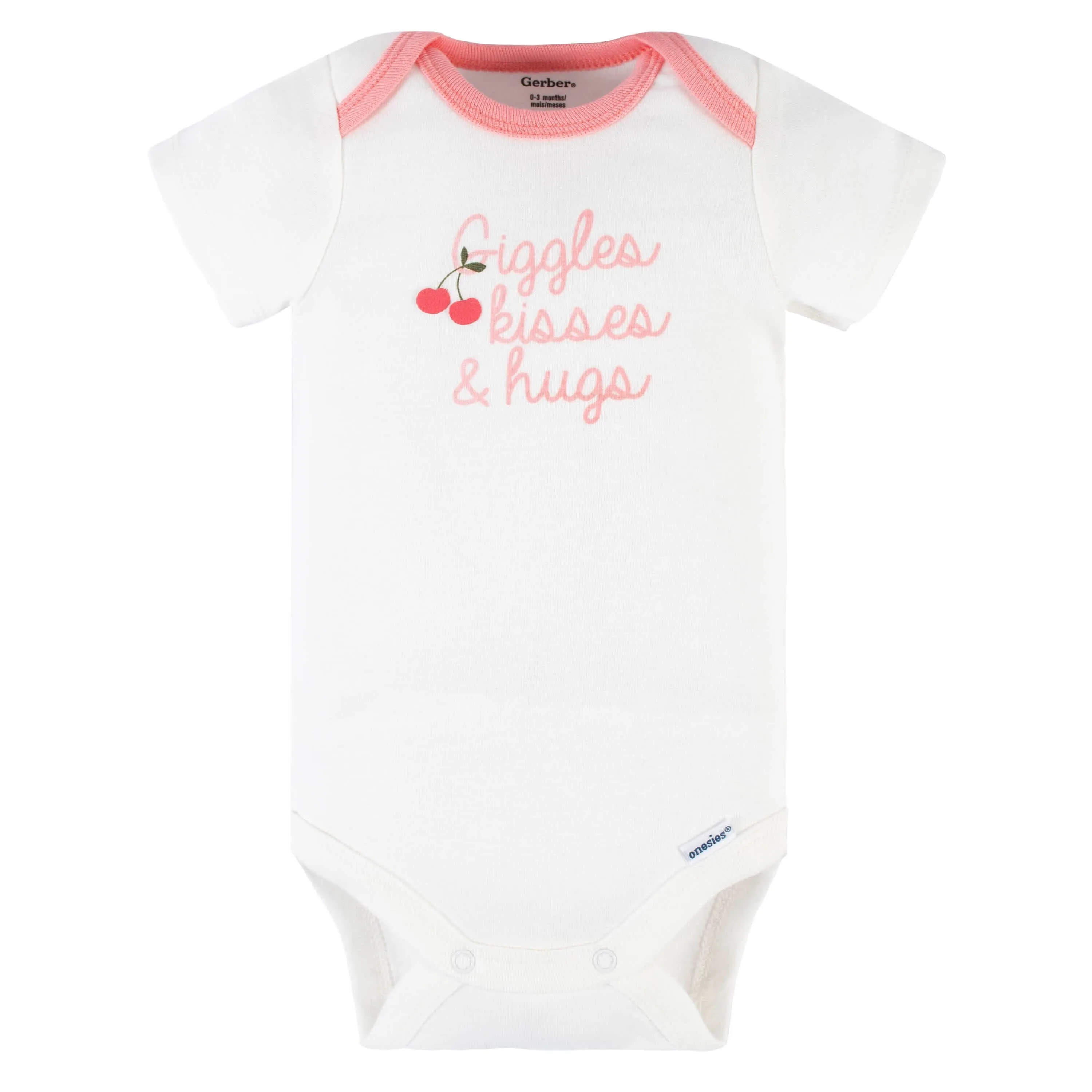 3-Piece Baby Girls Cherry Kisses Short Sleeve Onesies® Bodysuits & Pants Set