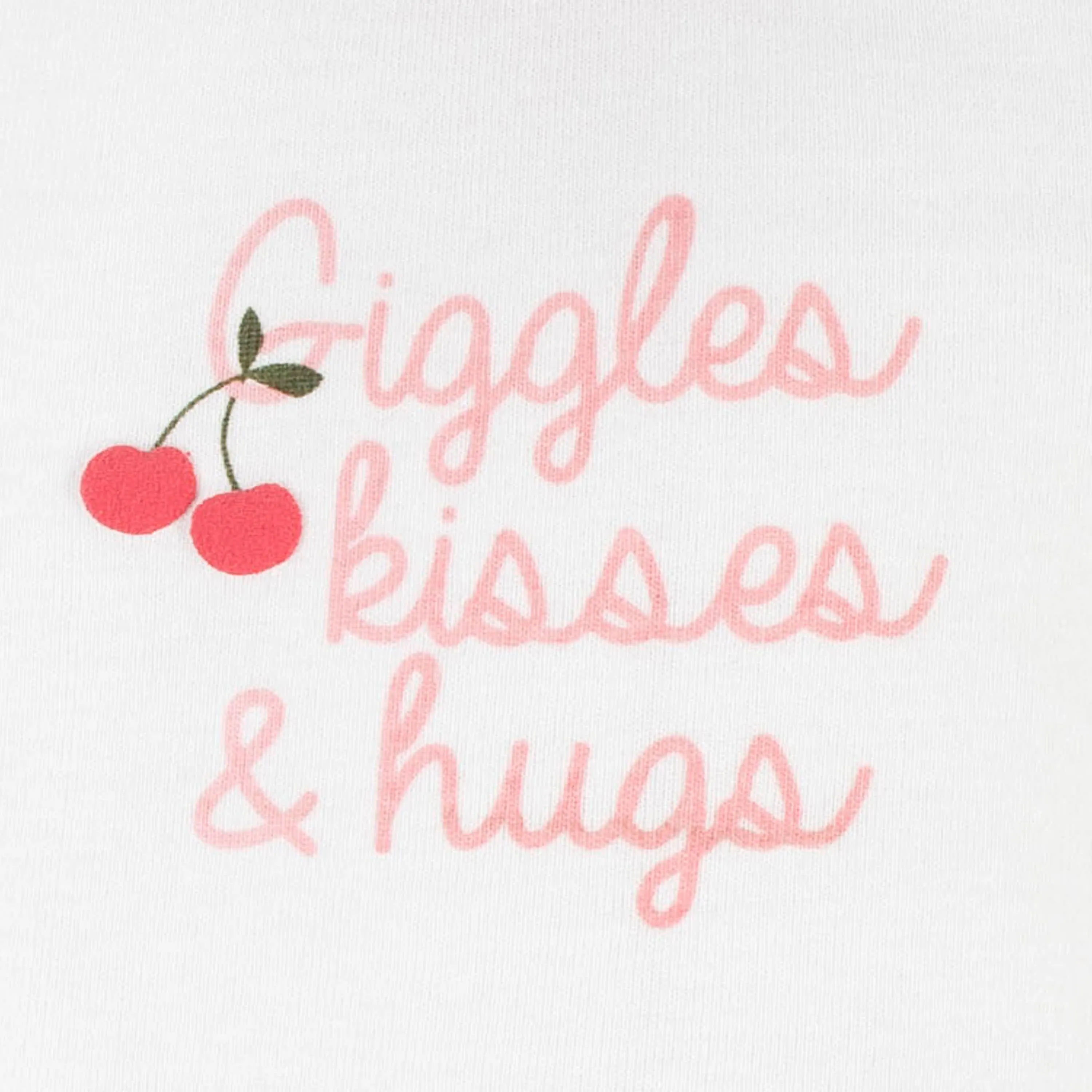 3-Piece Baby Girls Cherry Kisses Short Sleeve Onesies® Bodysuits & Pants Set