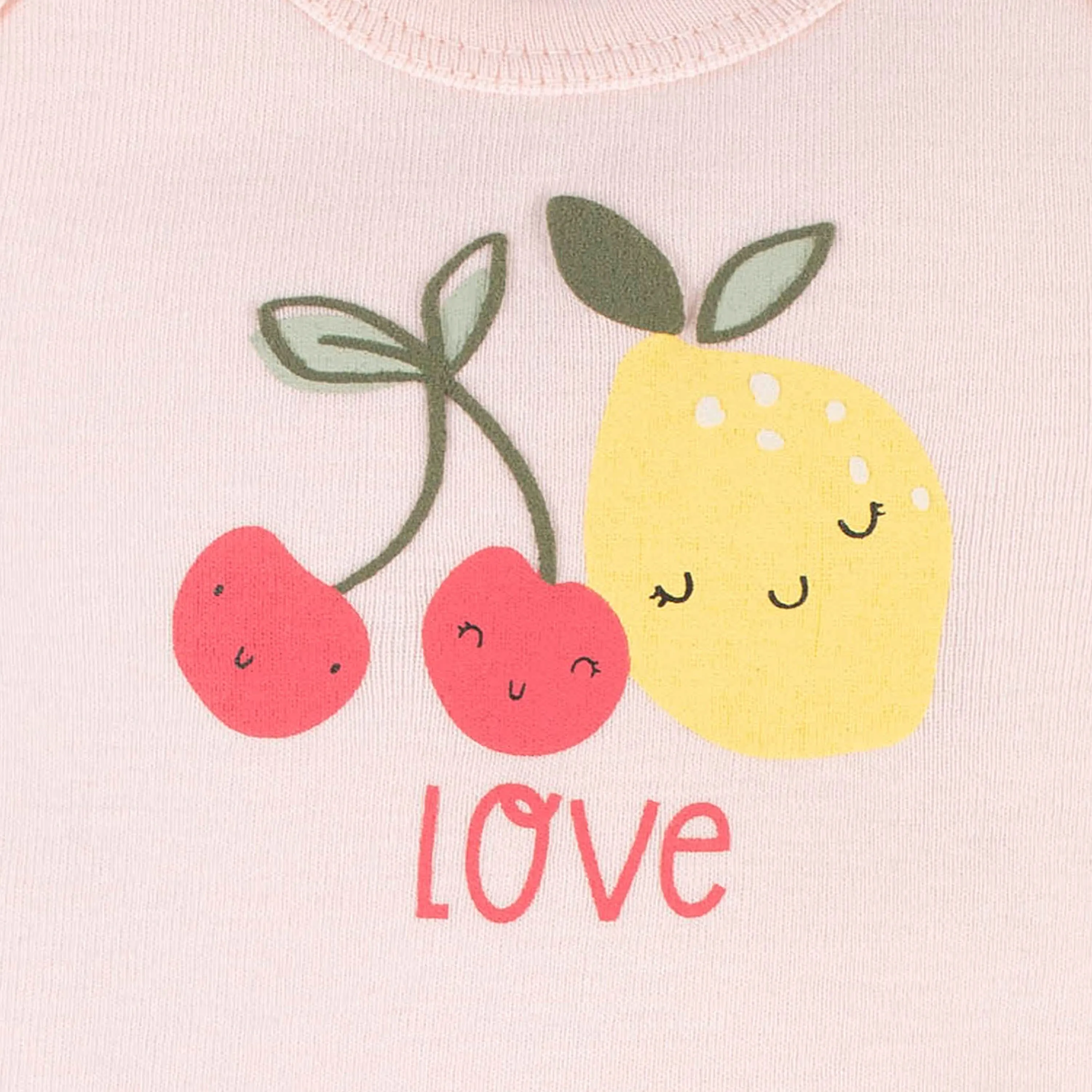 3-Piece Baby Girls Cherry Kisses Short Sleeve Onesies® Bodysuits & Pants Set