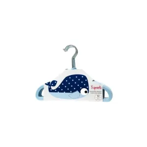 3 Sprouts - 10Pk Blue Velvet Non-Slip Hangers