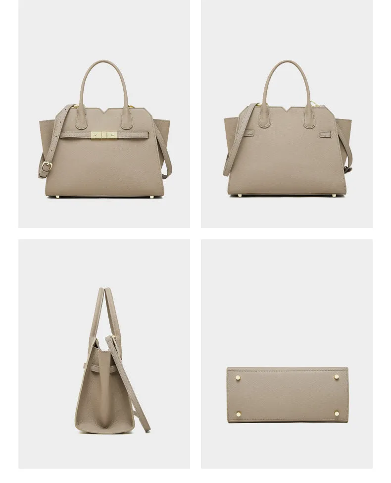 30CM Light Luxury Platinum Large Capacity Handbag 2850 khaki