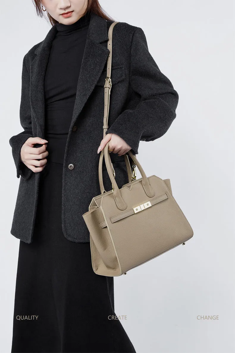 30CM Light Luxury Platinum Large Capacity Handbag 2850 khaki