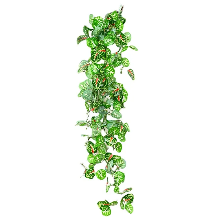 5PCS Wall-Mounted Artificial Plant Rattan Wall Decorative Plant Hanging Basket Plastic Fake Green Plants