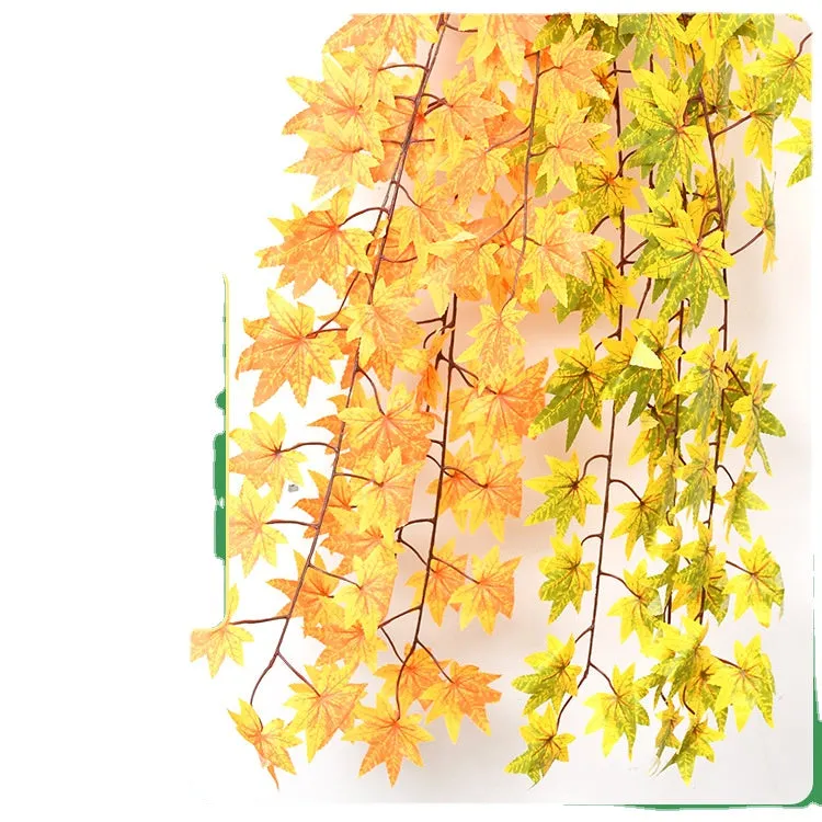 5PCS Wall-Mounted Artificial Plant Rattan Wall Decorative Plant Hanging Basket Plastic Fake Green Plants