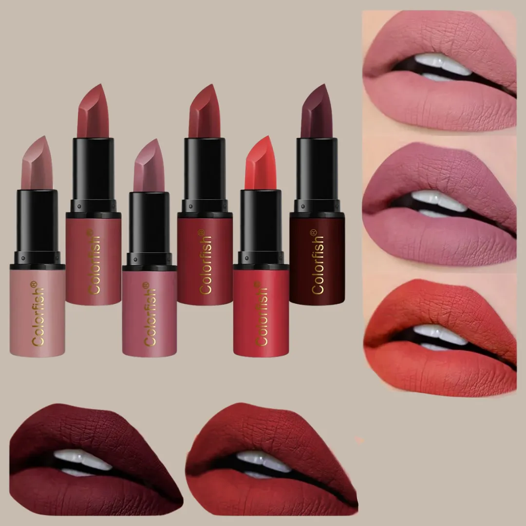 6 Pcs Velvet Matte lipstick set