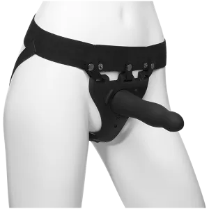 7 Inch Silicone Vibrating Hollow Strap-on Set With Remote Control