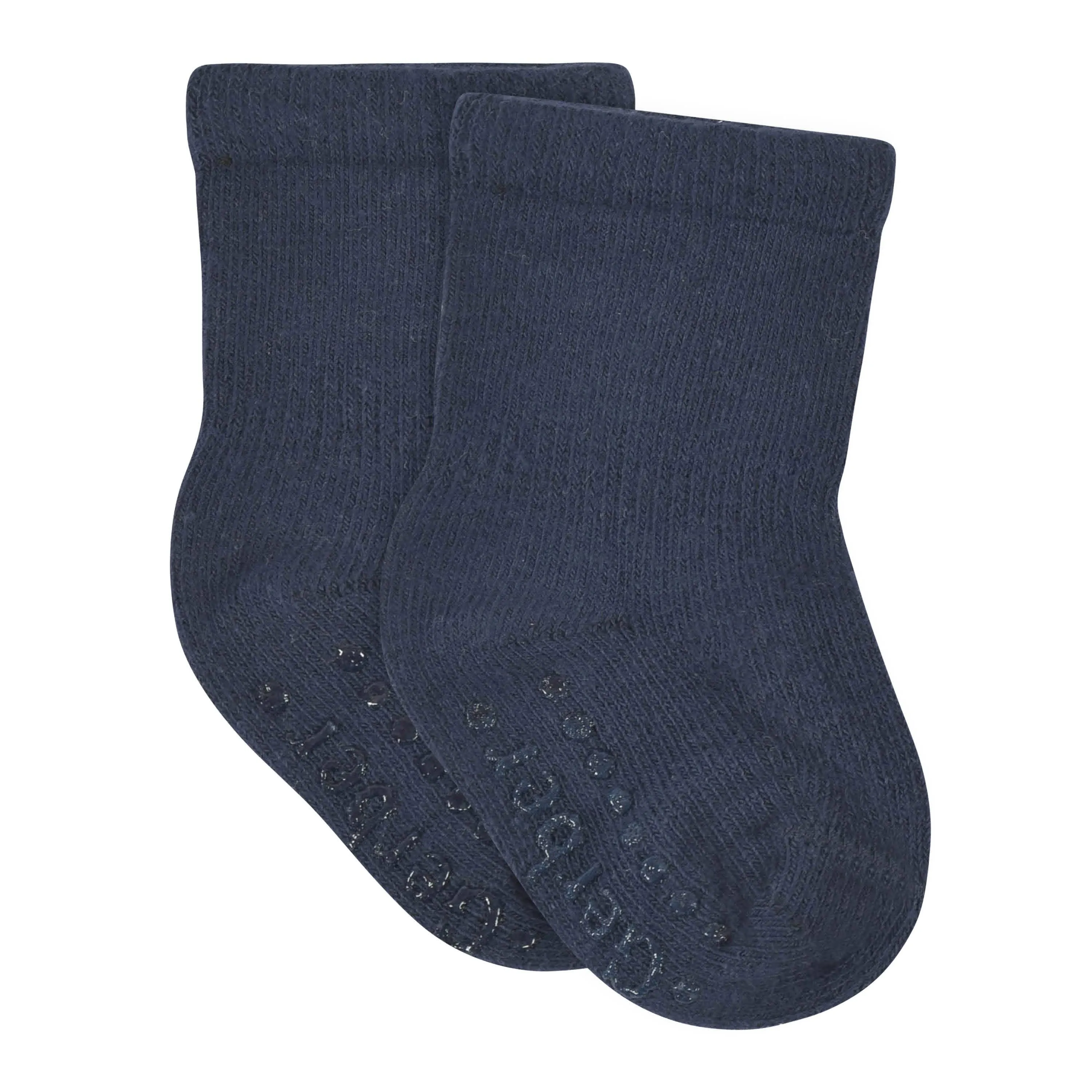8-Pack Baby & Toddler Navy Wiggle Proof® Jersey Crew Socks