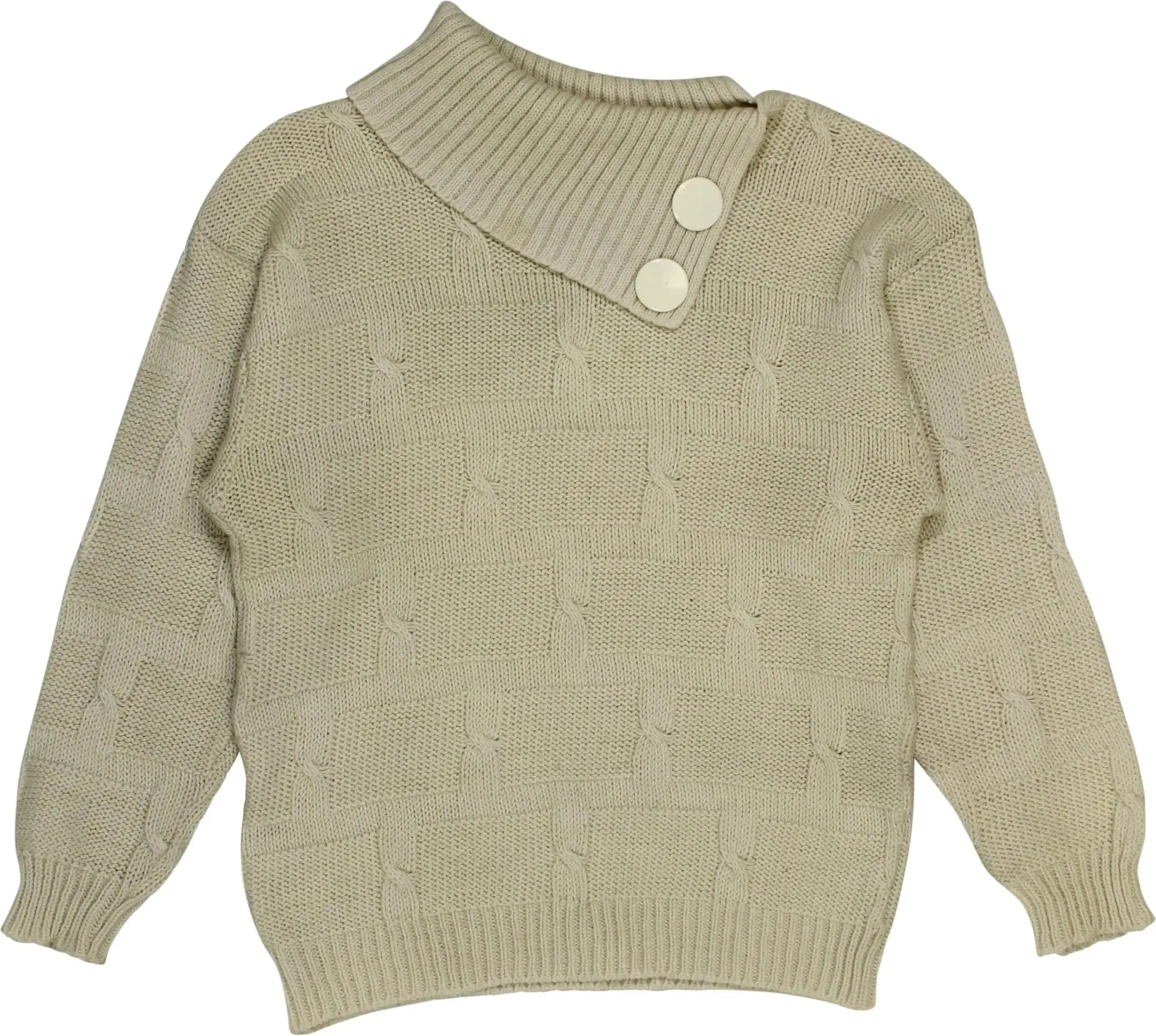 80s Wool Blend Jumper with Asymmetrical Collar