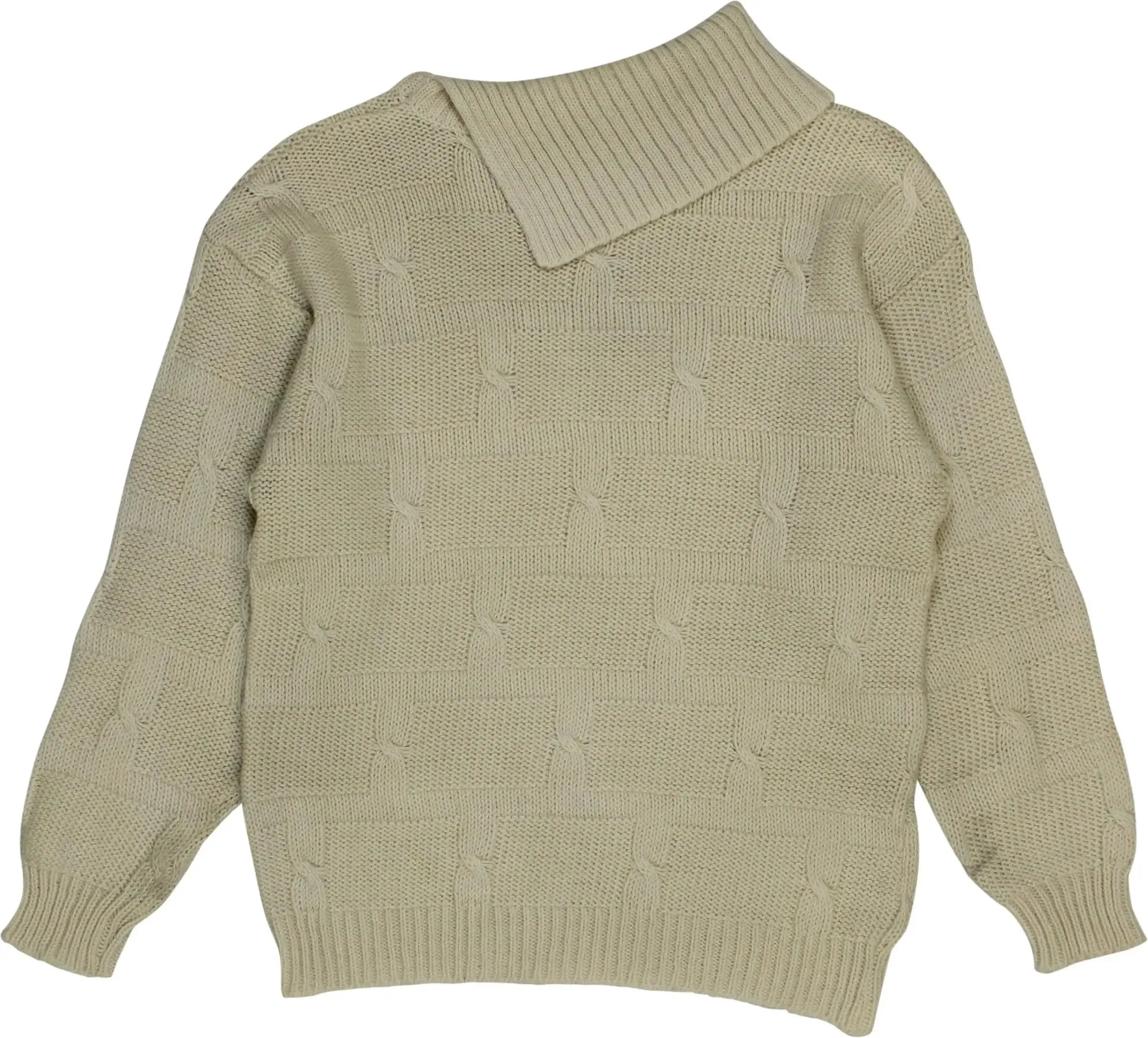 80s Wool Blend Jumper with Asymmetrical Collar