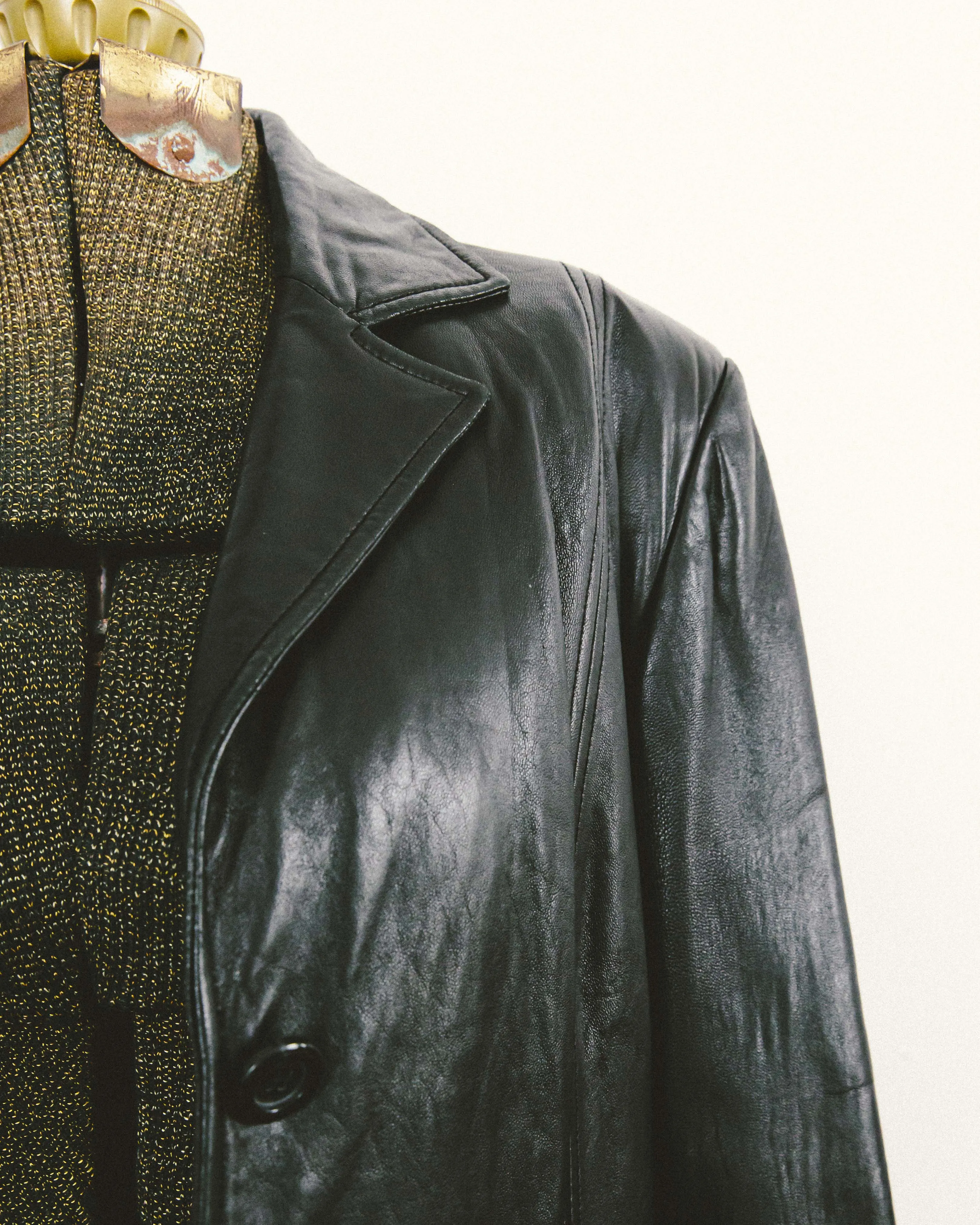 90's Leather Blazer
