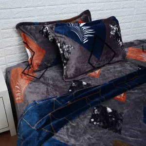 Abstract White Leaf Geometrical Pattern Duvet Cover