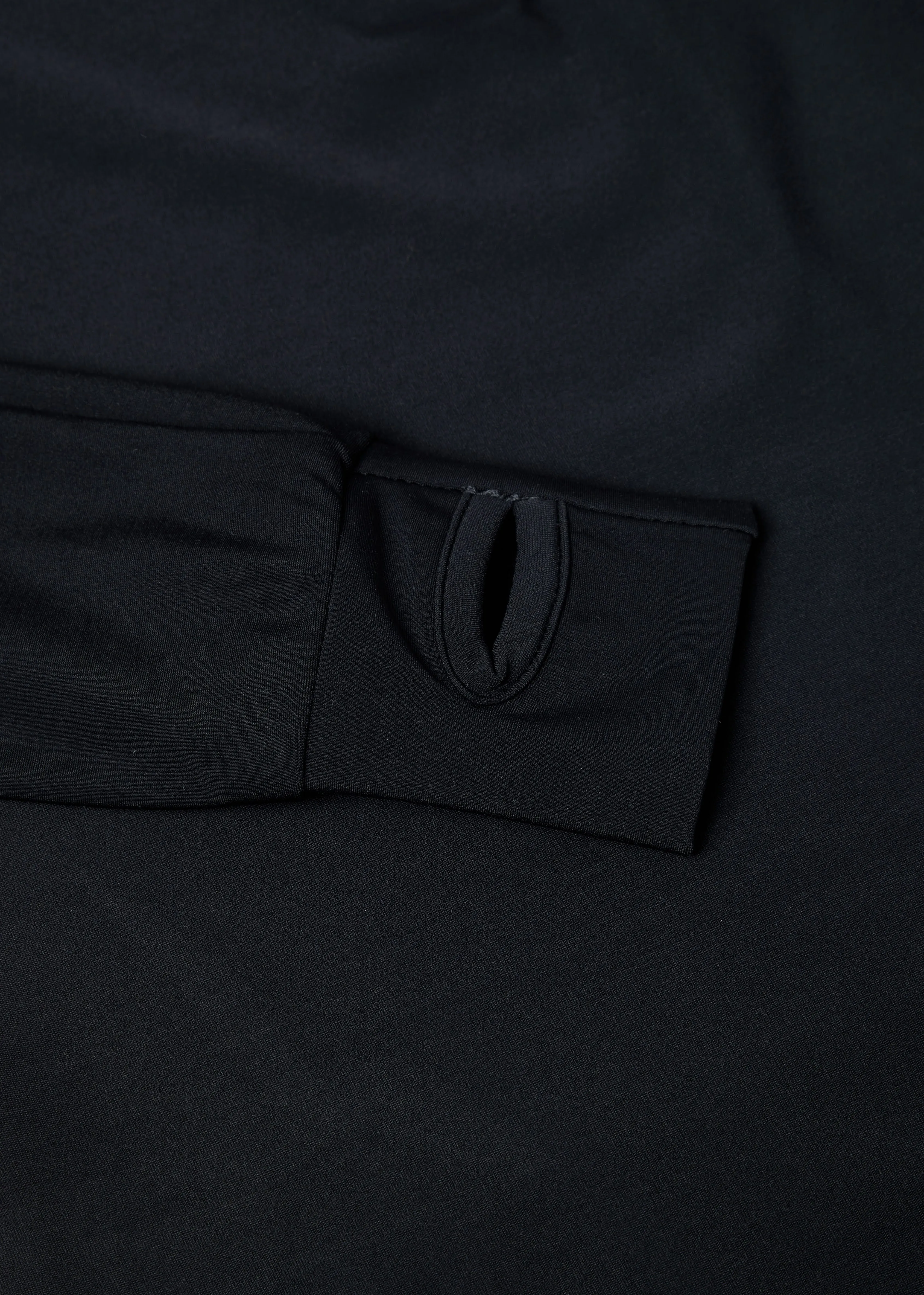 Adult Half Zip Baselayer -  Long Sleeve Black Signature