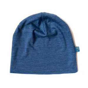 Adult Merino Wool & Silk Beanie: Royal Blue