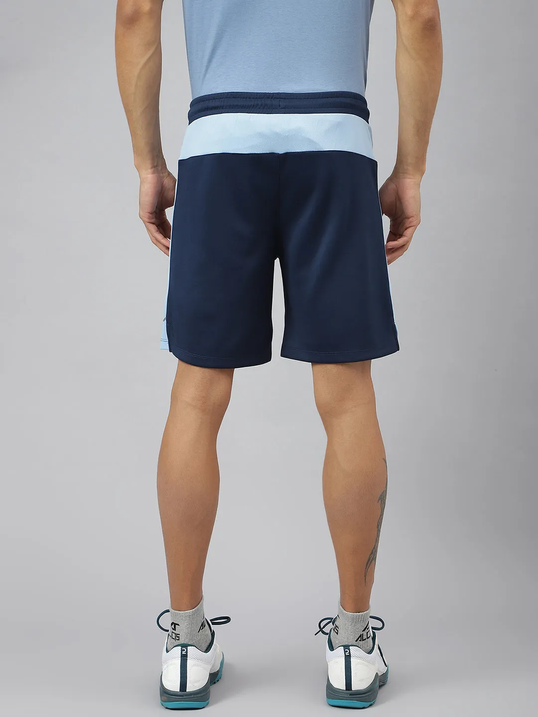 Alcis Men Navy Anti-Static Slim-Fit Everyday Training Shorts