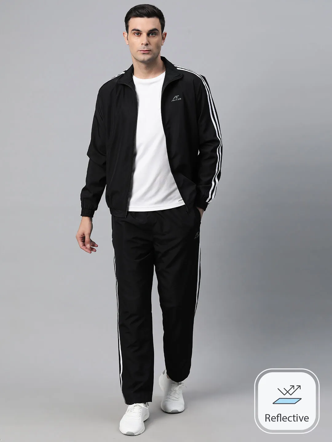 Alcis Men Solid Anti Static Track Suit