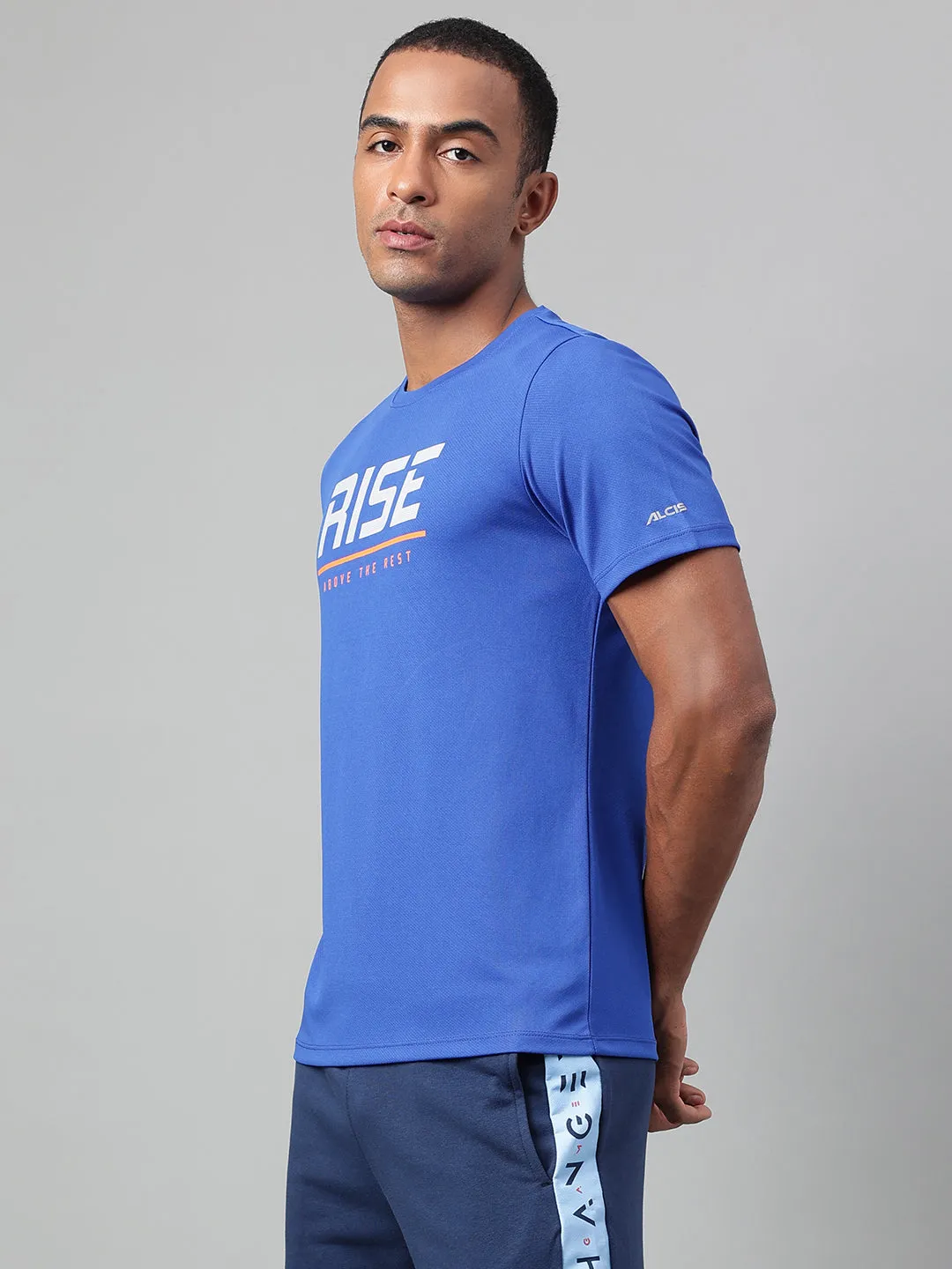 Alcis Men's Printed Scuba Anti-Static Drytech  Slim-Fit Training Tee