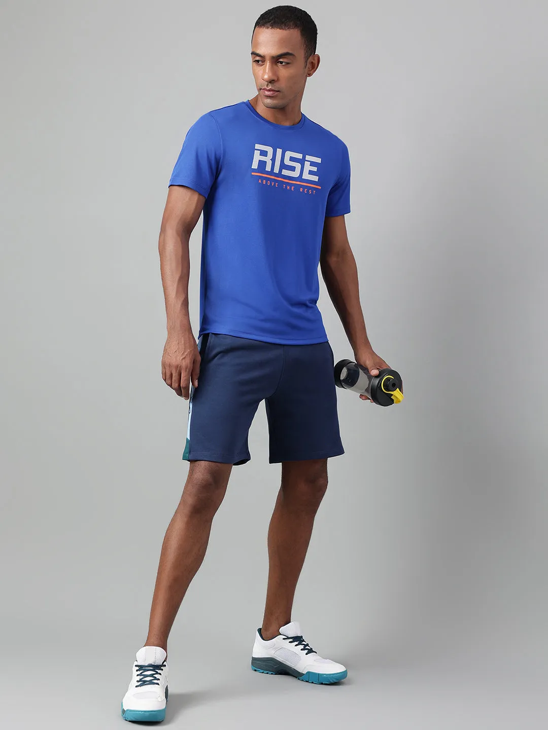 Alcis Men's Printed Scuba Anti-Static Drytech  Slim-Fit Training Tee