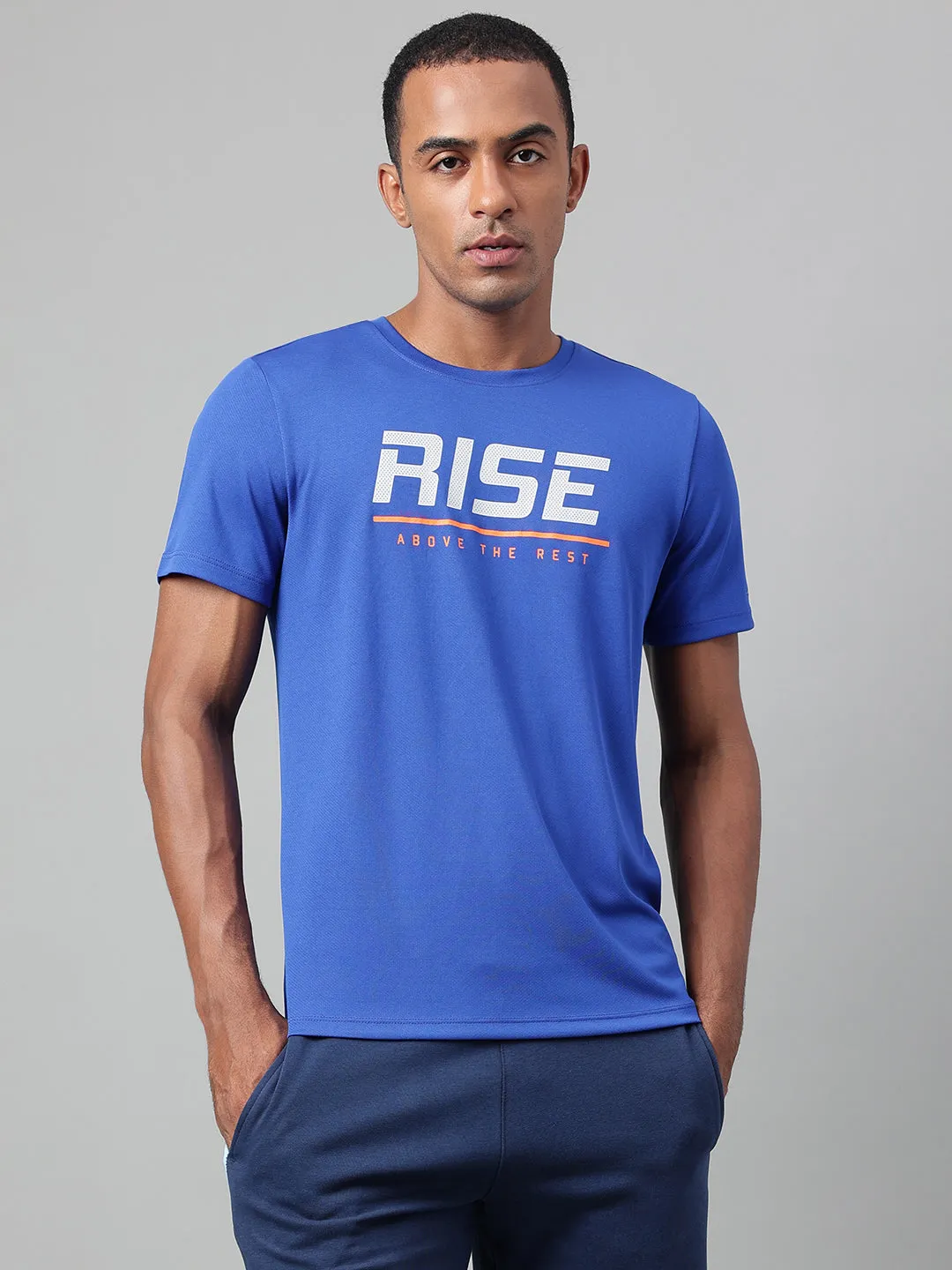 Alcis Men's Printed Scuba Anti-Static Drytech  Slim-Fit Training Tee