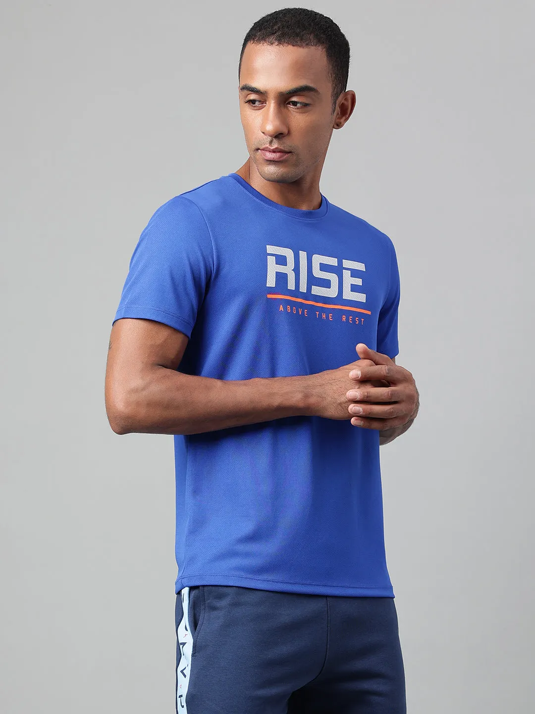 Alcis Men's Printed Scuba Anti-Static Drytech  Slim-Fit Training Tee