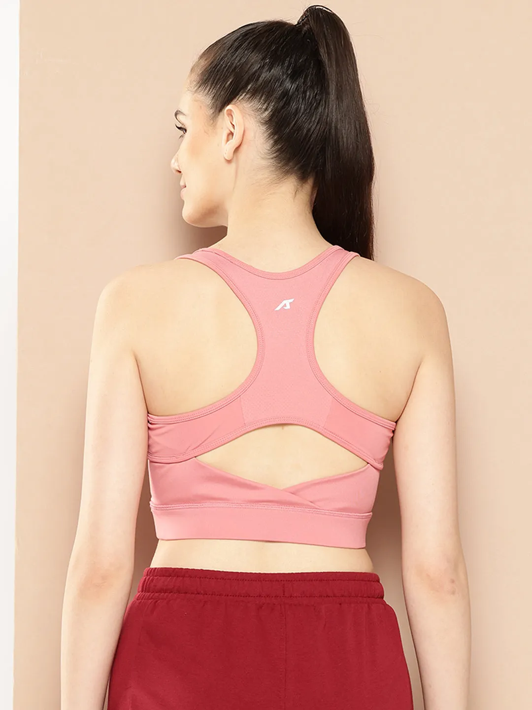 Alcis Solid Workout Bra - Full Coverage