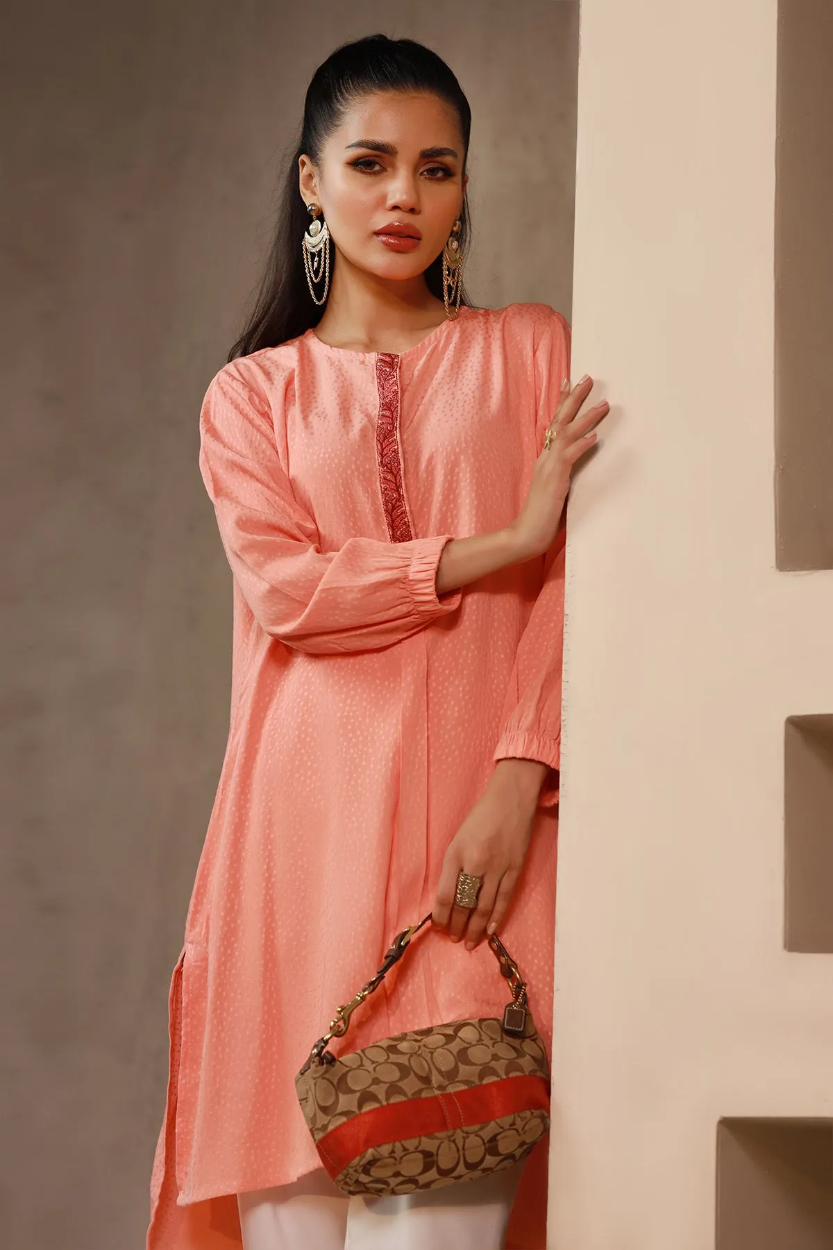 Aliye Embroidered Linen Kurti - W22 - WK00025