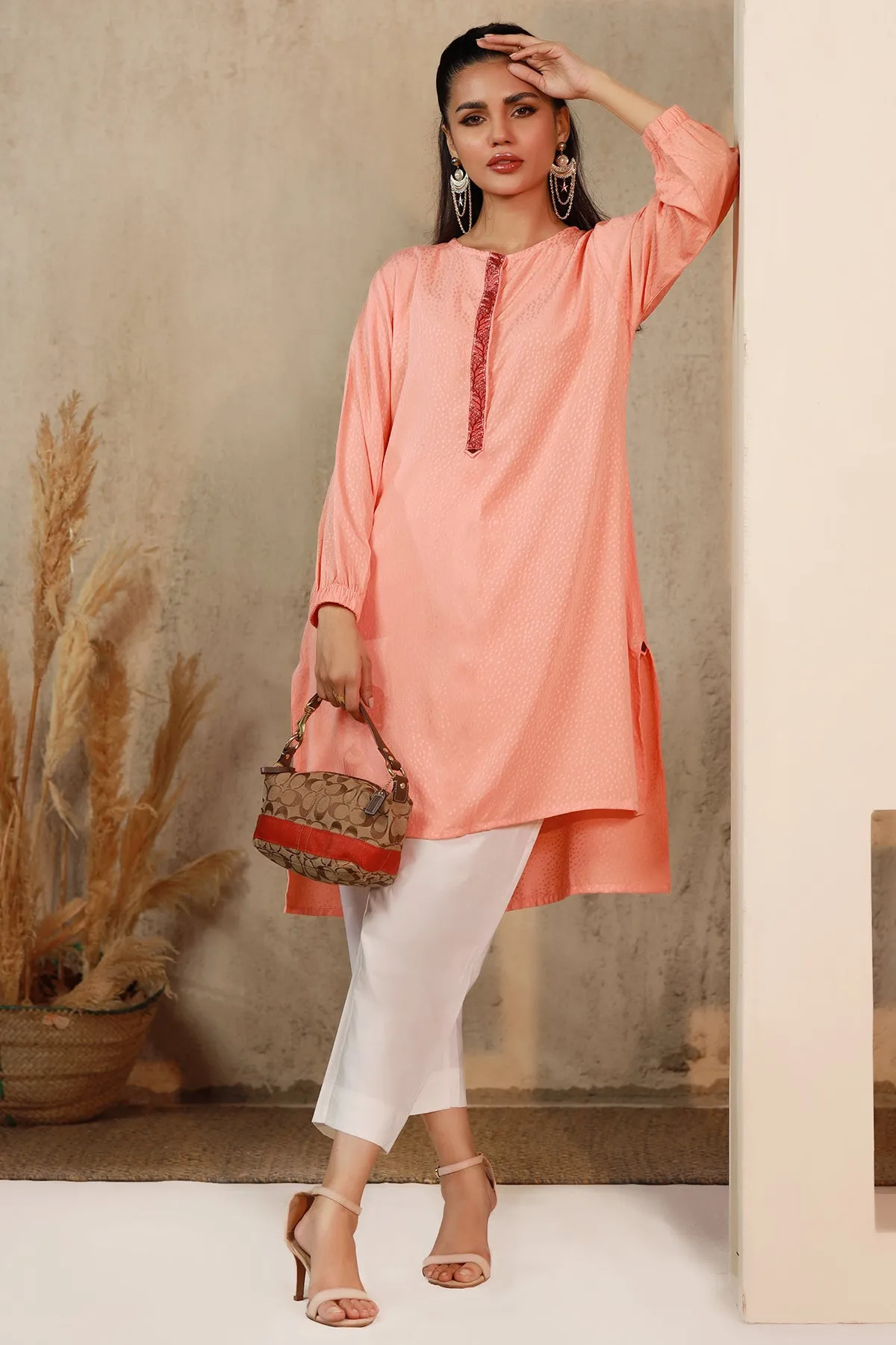 Aliye Embroidered Linen Kurti - W22 - WK00025