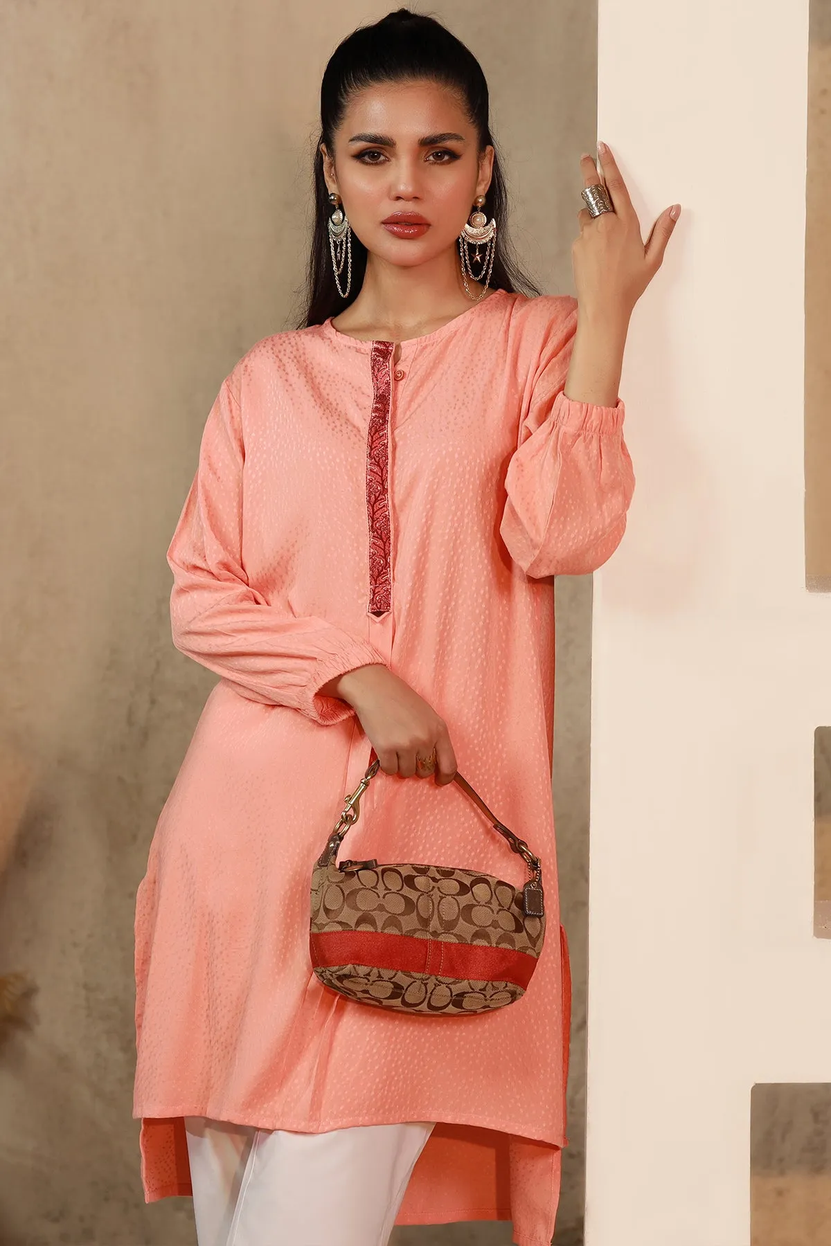 Aliye Embroidered Linen Kurti - W22 - WK00025