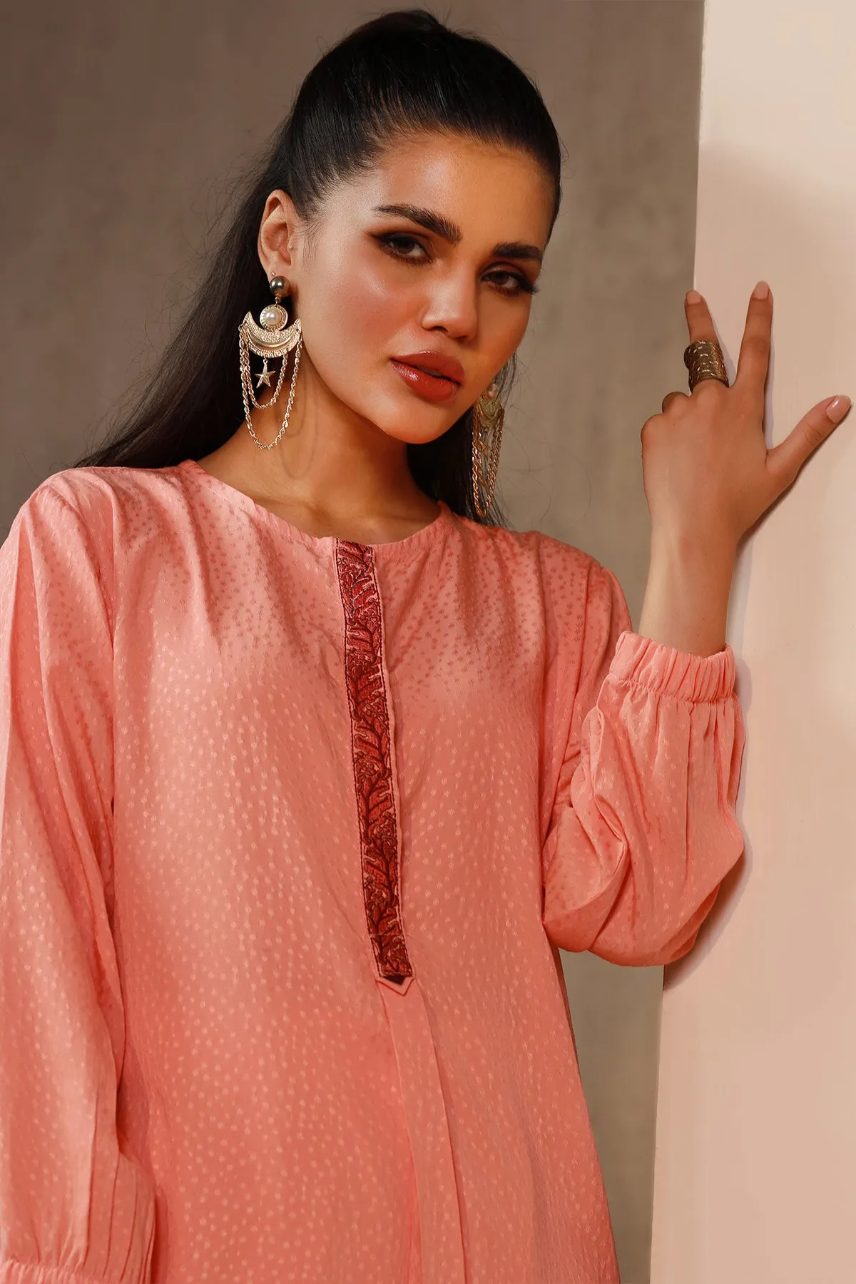 Aliye Embroidered Linen Kurti - W22 - WK00025