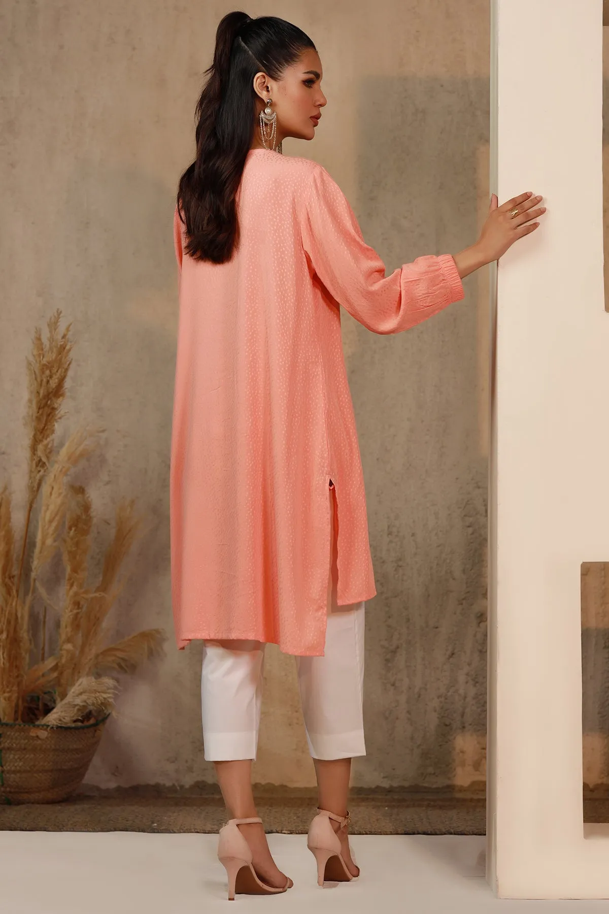 Aliye Embroidered Linen Kurti - W22 - WK00025
