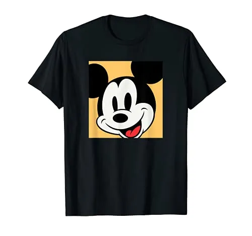 Amazon Essentials Mens Disney Mickey Mouse Comic Black T-Shirt