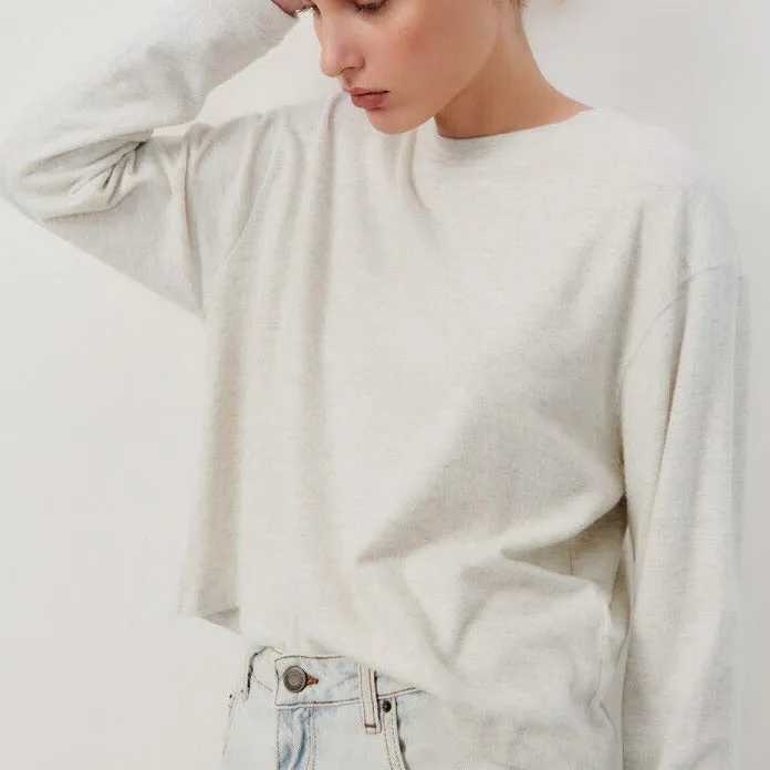 American Vintage Women's T-Shirt Ypawood in Heather Grey