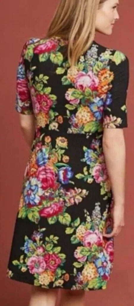 Anthropologie Coreyell Floral Turtleneck Dress - Size Medium