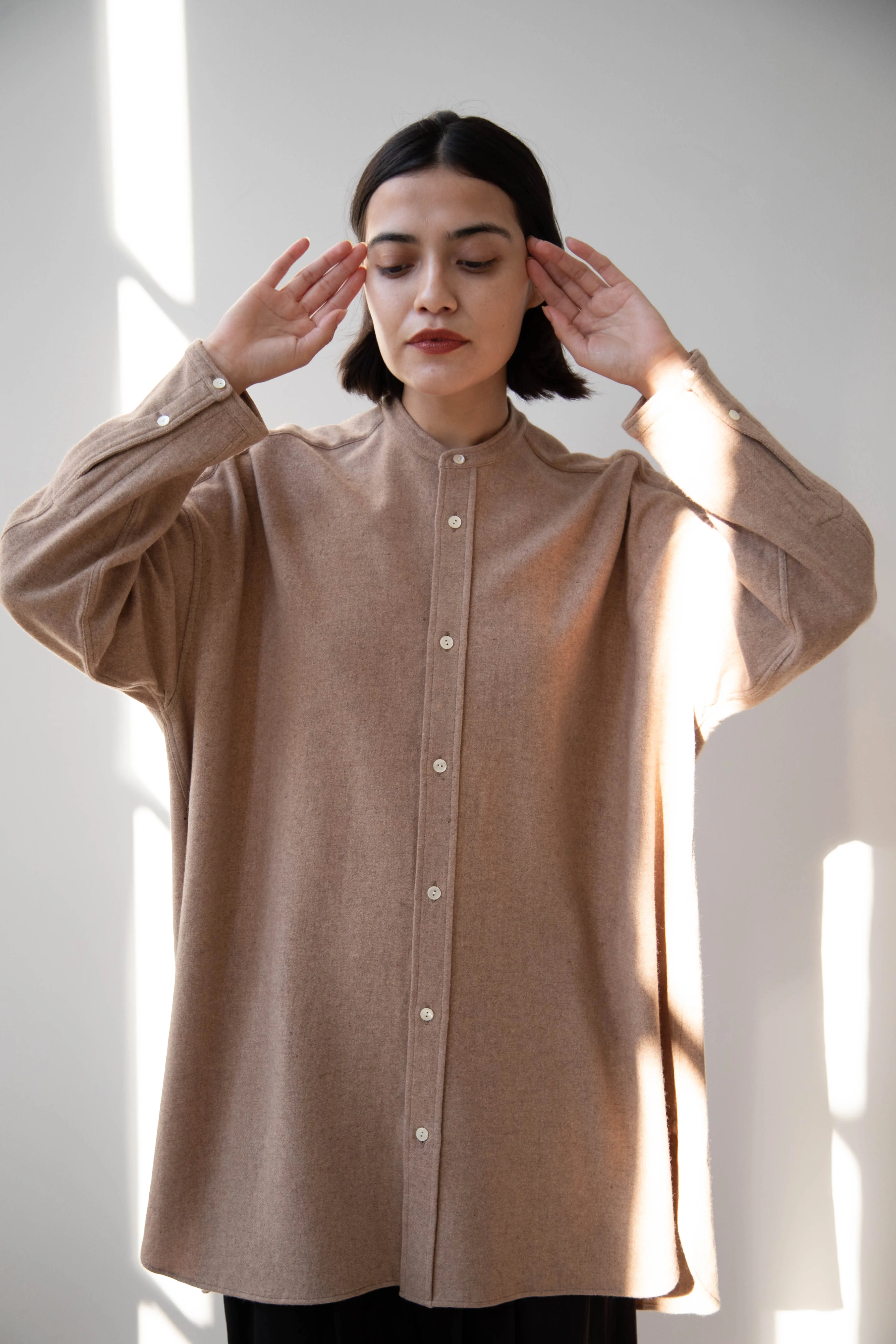 Arts & Science | Open Front Night Shirt in Cashmere & Wool