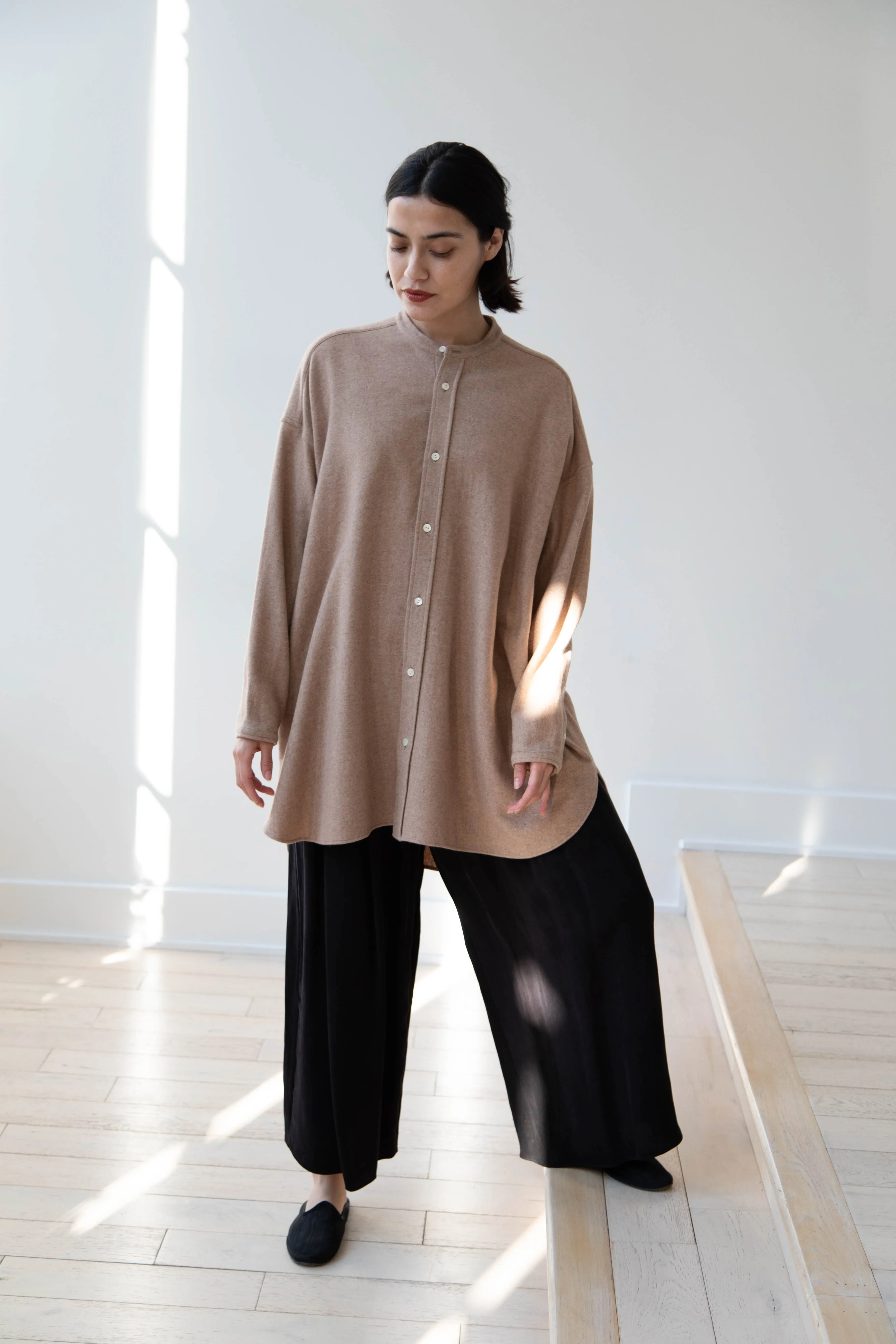 Arts & Science | Open Front Night Shirt in Cashmere & Wool