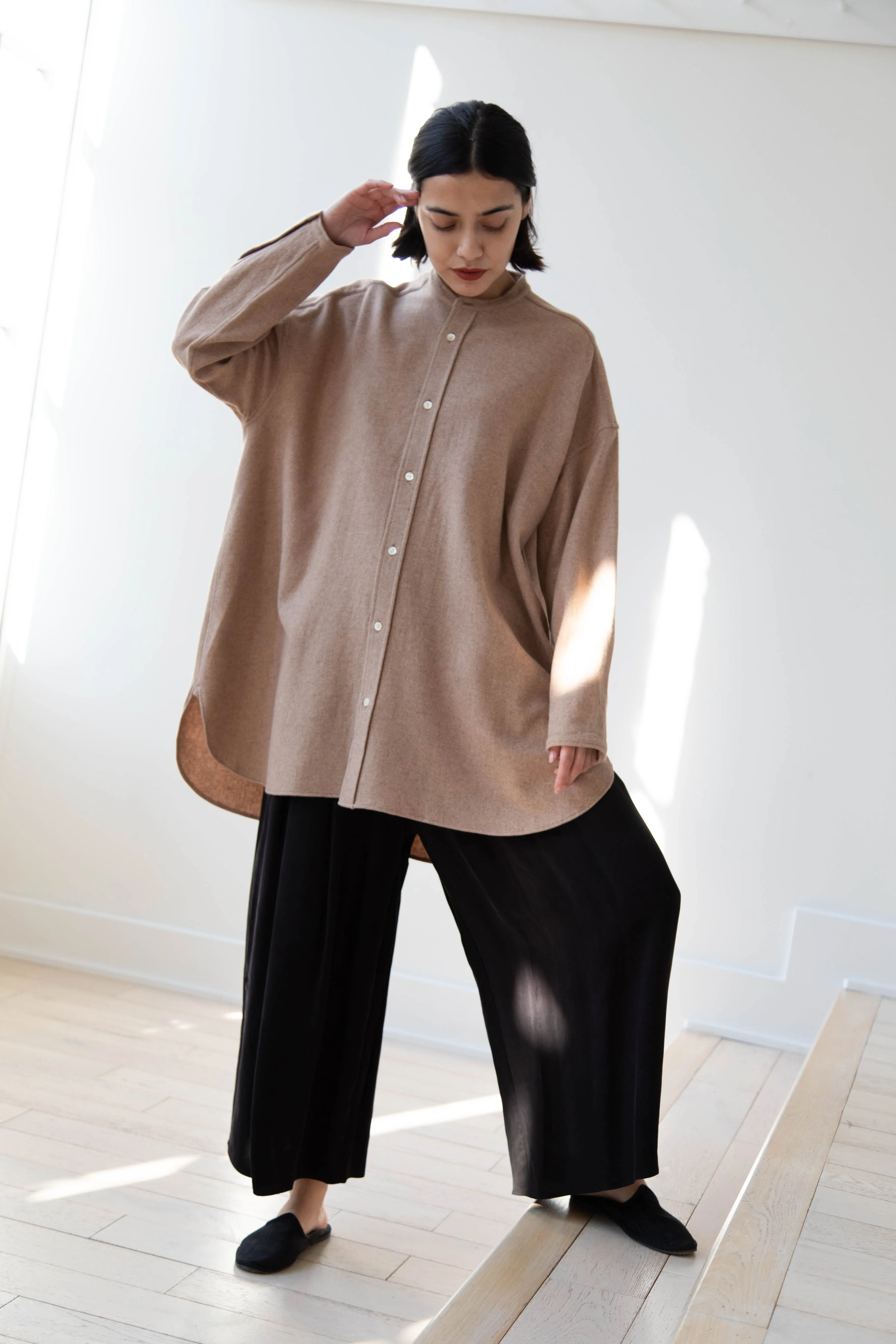 Arts & Science | Open Front Night Shirt in Cashmere & Wool