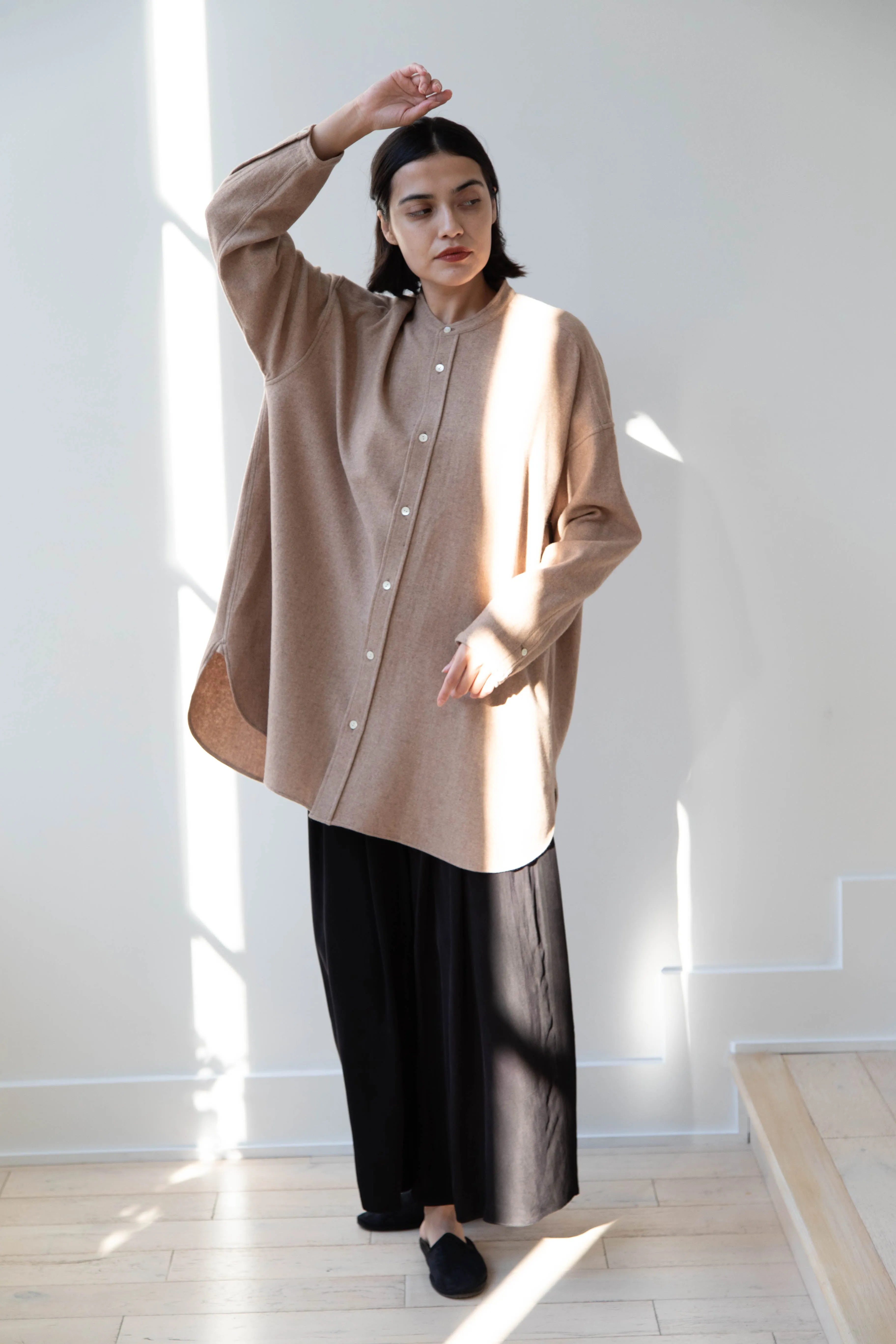 Arts & Science | Open Front Night Shirt in Cashmere & Wool